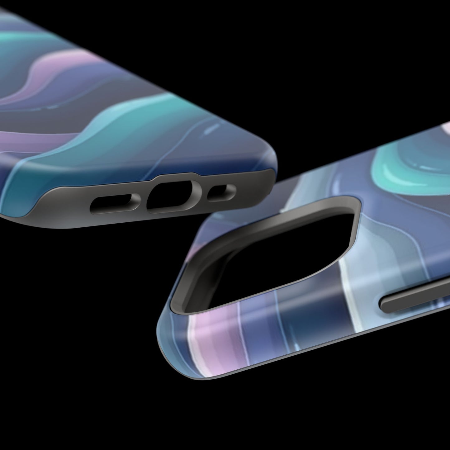 Blue Wave Phone Case - Aesthetic iPhone Case | Dark Moody Gradient Design | Gifts for Her | Unique Art Print