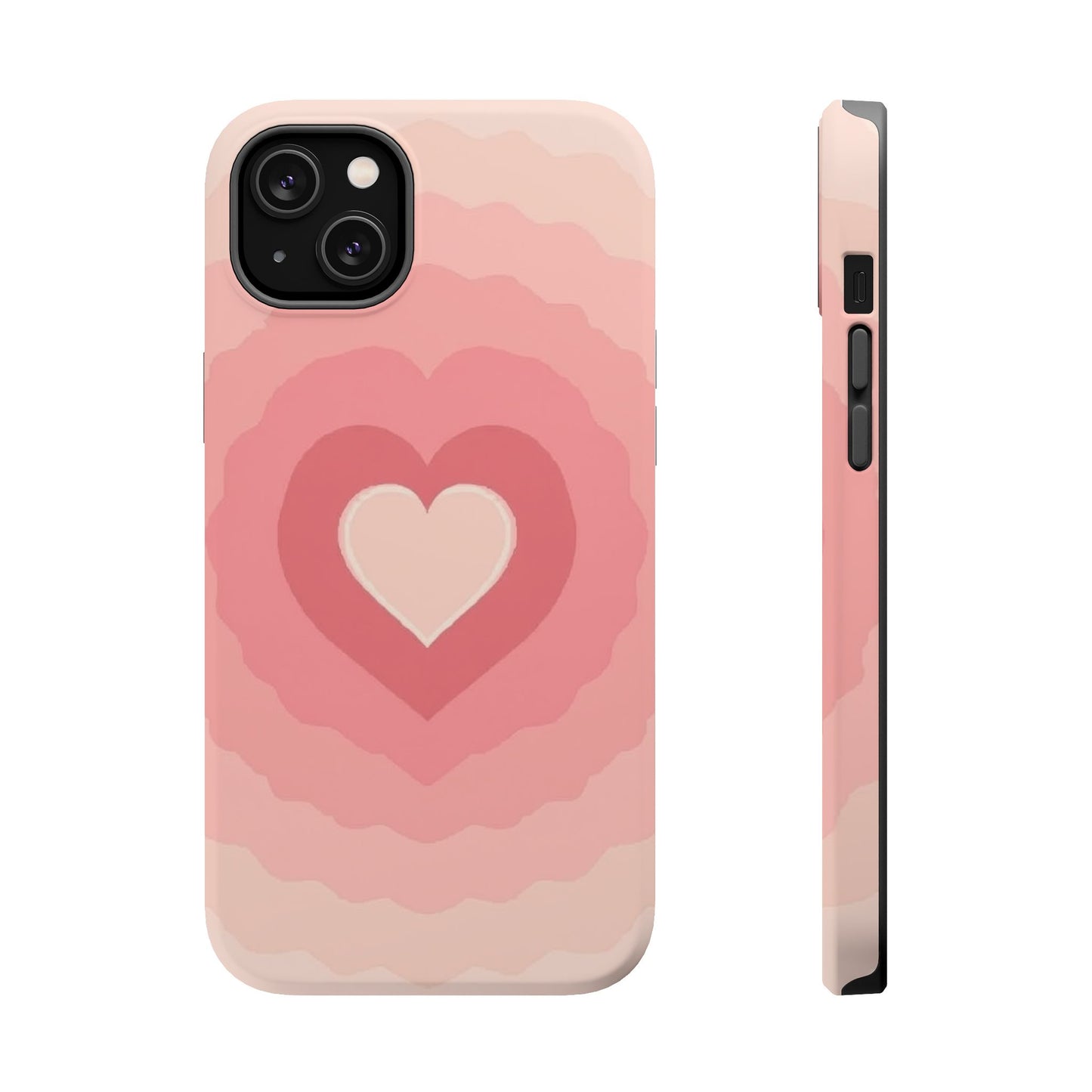 Pink Layered Heart iPhone Case - Cute Aesthetic Y2K Valentine's Gift