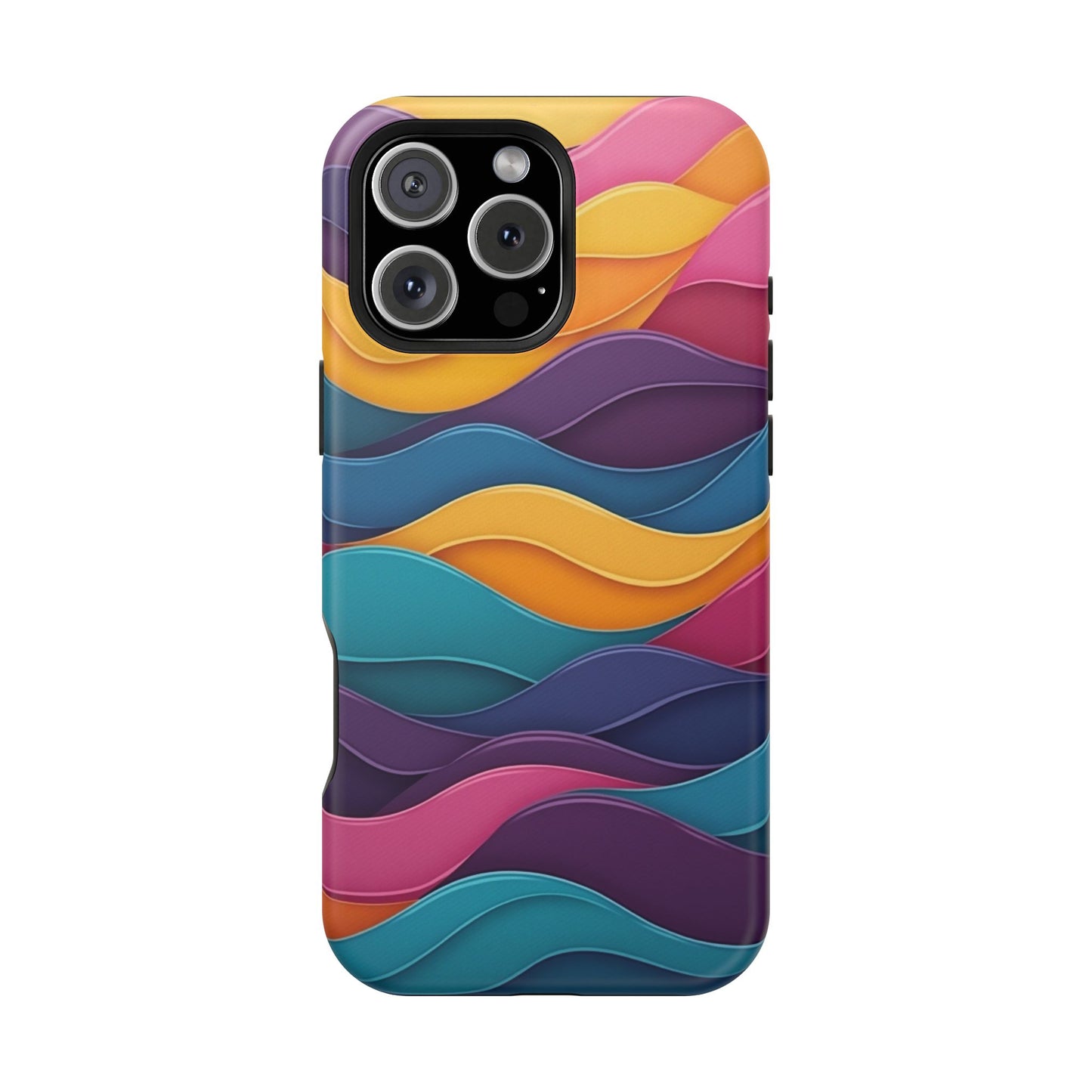 Colorful Wave Phone Case - Aesthetic iPhone Case, Bright Gift Idea, Trendy Summer Accessory