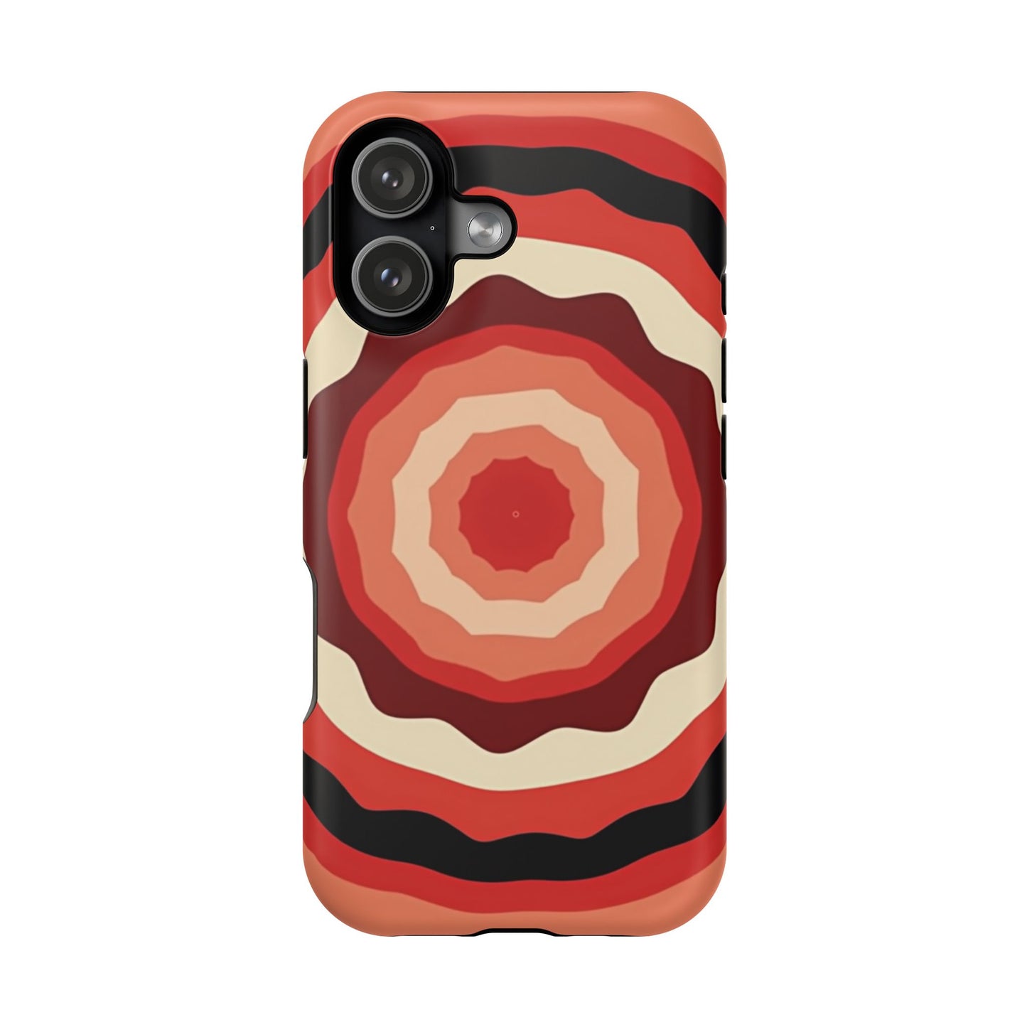 Retro Sunset iPhone Case - 70s Inspired Floral Design, Aesthetic Gift Idea