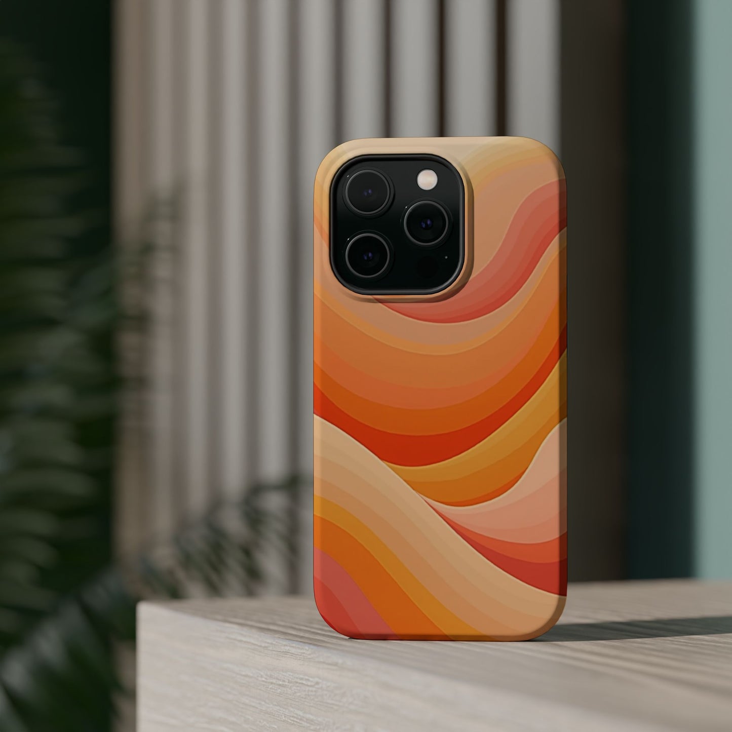 Retro Wave Phone Case - 70s Inspired Aesthetic | Orange Gradient iPhone Case | Gifts for Her | Vintage Style Sun Design