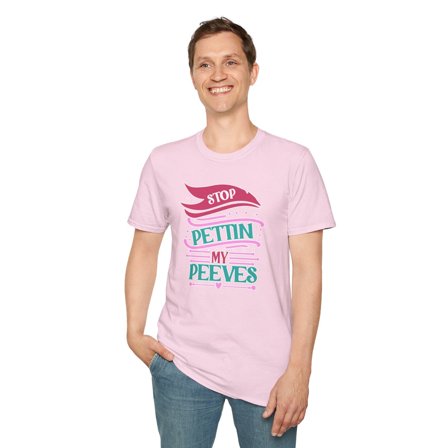 "Stop Pettin’ My Peeves" Funny Sassy T-Shirt – Ironic Petting-Proof Graphic Tee for the Overwhelmed & Underappreciated