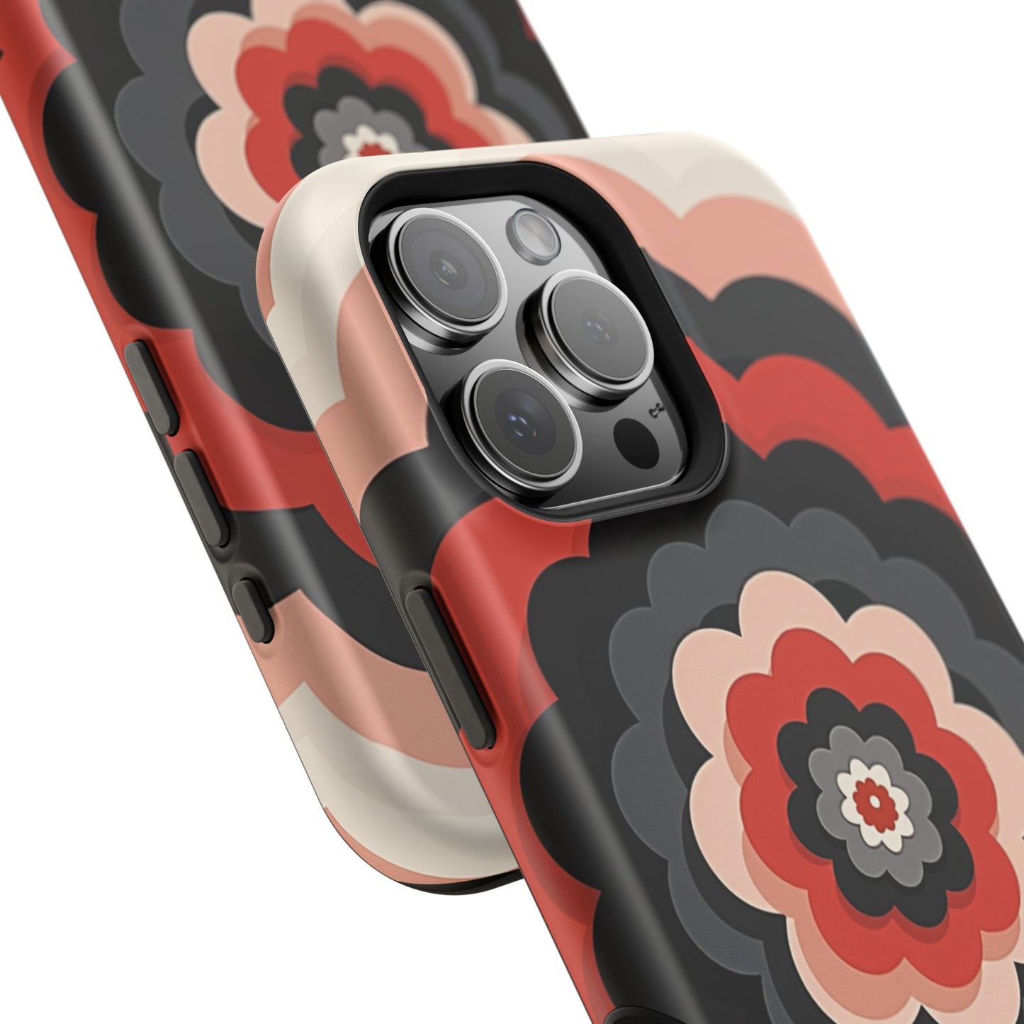 Floral Phone Case - Retro Flower iPhone Case, Aesthetic Gift Idea, Cute Pink Design