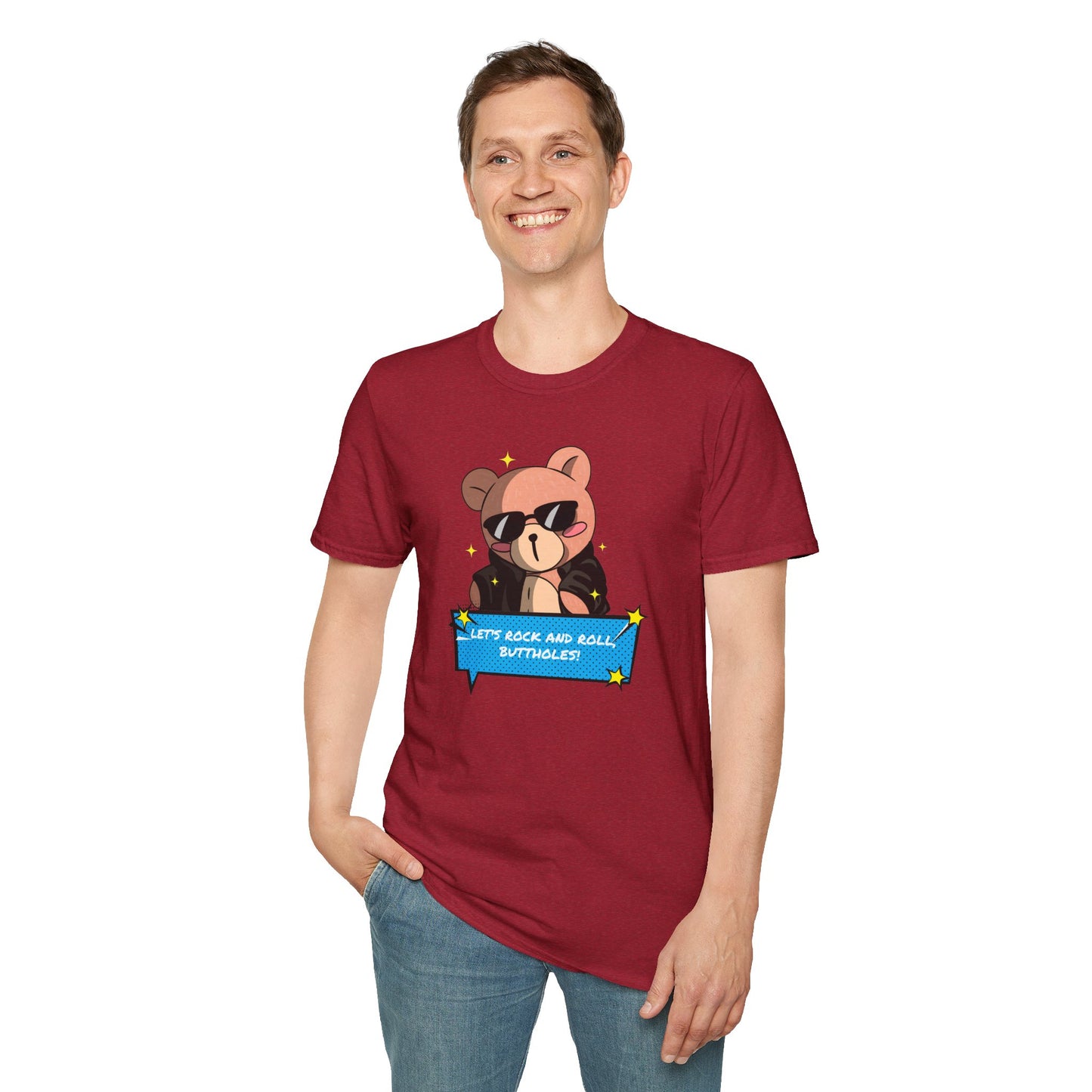 "Let’s Rock ‘n’ Roll, Buttholes!" Bold & Hilarious Graphic Tee – Sassy Body Positivity T-Shirt for the Unapologetically You