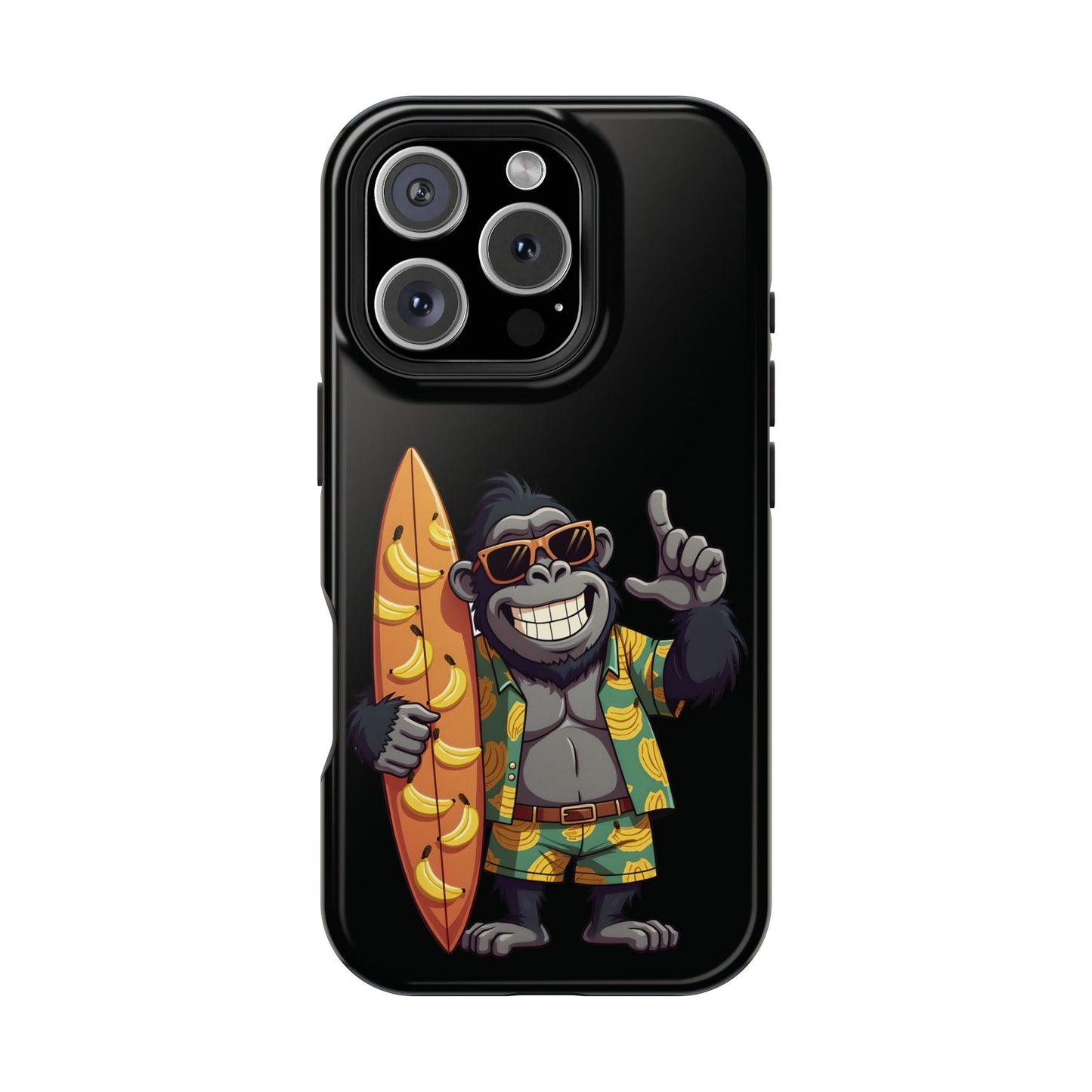 Banana Vibes Surf Gorilla Phone Case β Tropical Chill Meets Jungle Fun