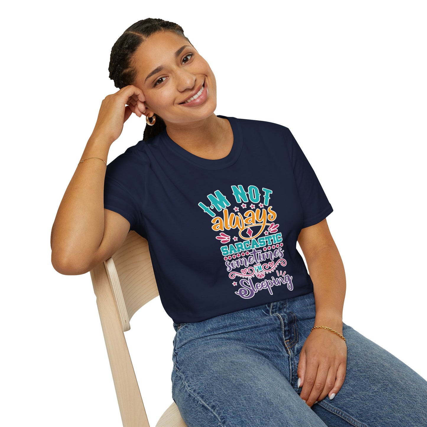 Funny Sarcastic Shirt - Sleepy Tee, Witty Graphic T-Shirt, Gift for Sarcastic People, Black Aesthetic Clothing