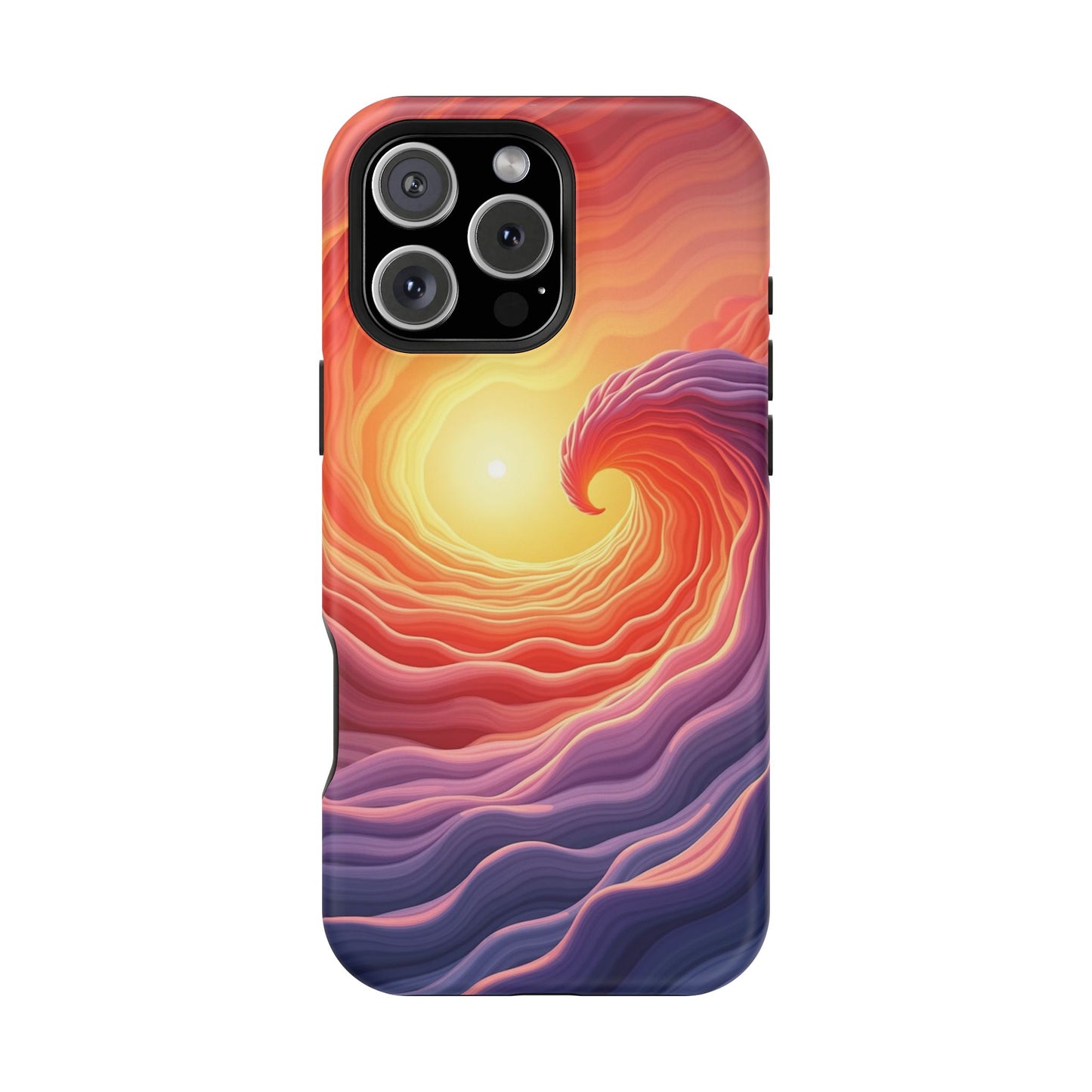 Sunburst Wave iPhone Case - Ocean Sunset Design, Aesthetic Beach Gift Idea