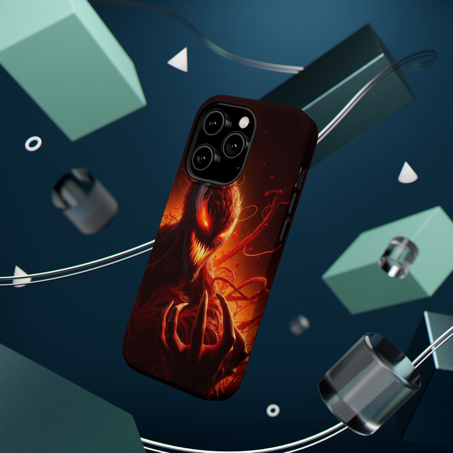 Fiery Alien Phone Case - Aesthetic iPhone Case | Sci-Fi Art Design | Gifts for Him | Unique Phone Accessories