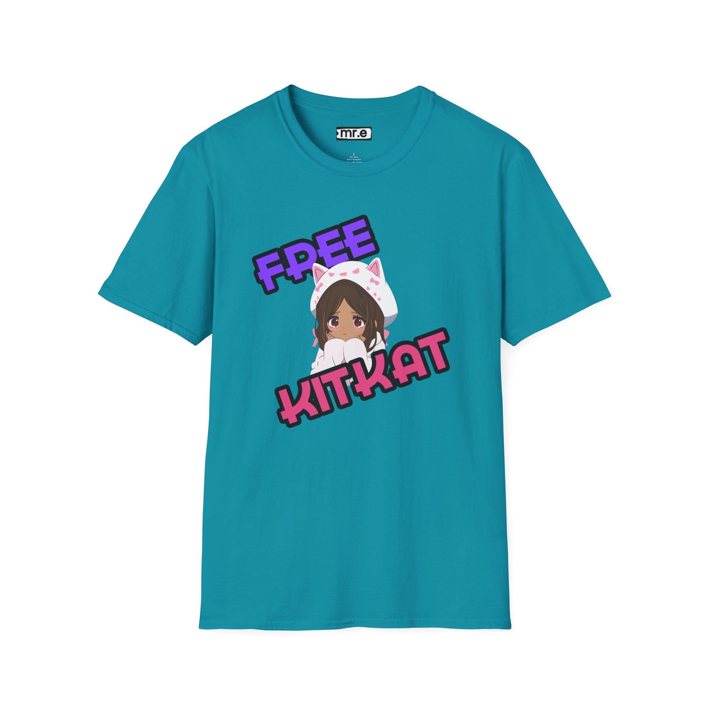 "Free KitKat" Anime Girl T-Shirt β Cute Kawaii Cat Hoodie Design