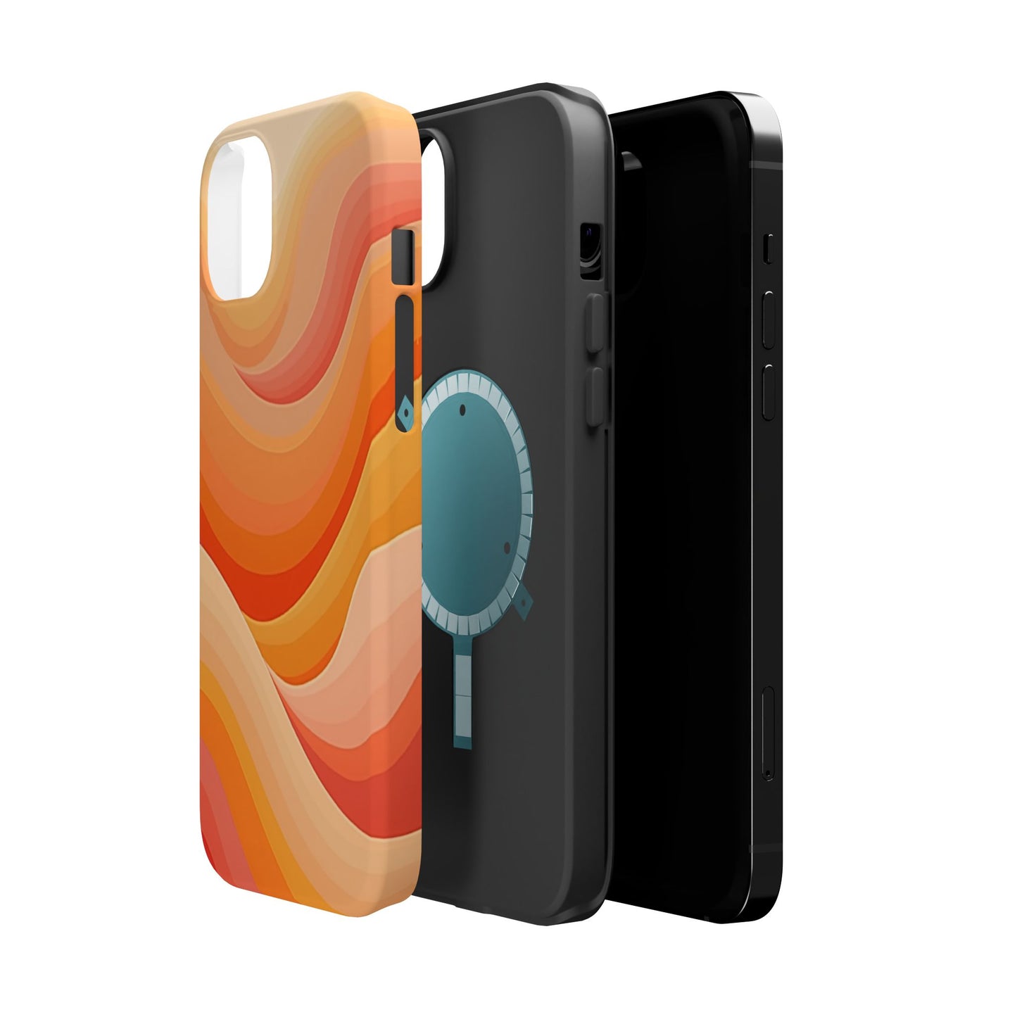 Retro Wave Phone Case - 70s Inspired Aesthetic | Orange Gradient iPhone Case | Gifts for Her | Vintage Style Sun Design