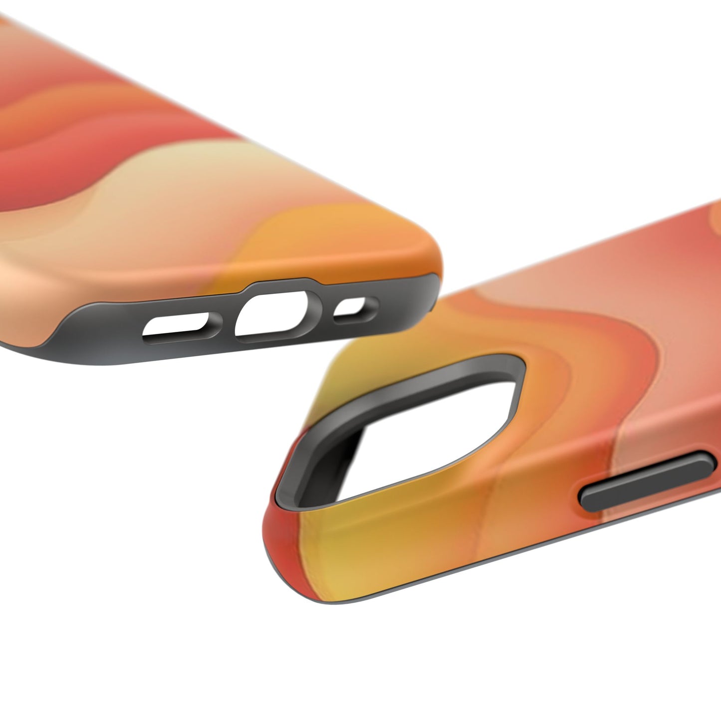 Sunset Waves Phone Case - Aesthetic Orange & Yellow Gift | Retro Summer Vibes Cases