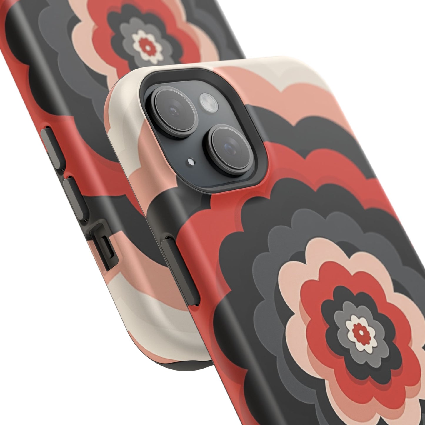 Floral Phone Case - Retro Flower iPhone Case, Aesthetic Gift Idea, Cute Pink Design