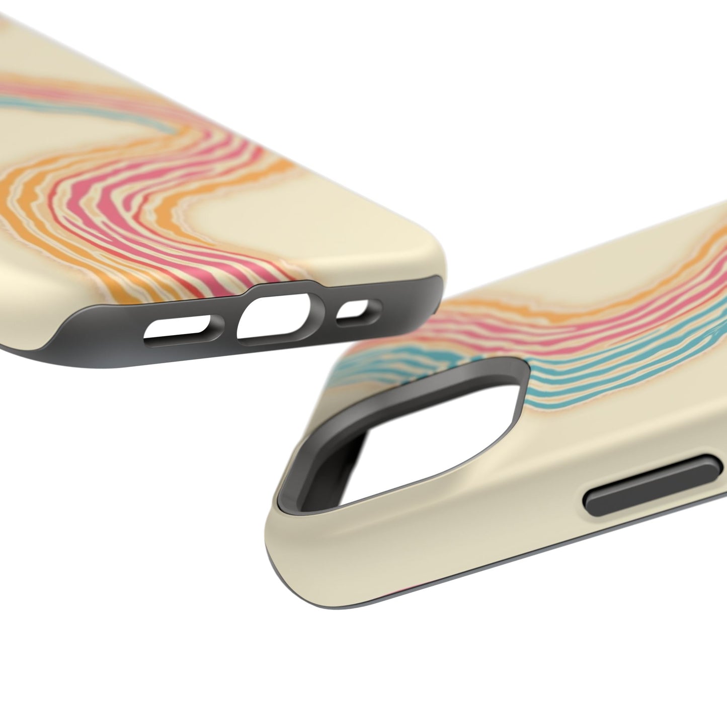 Abstract Flow Phone Case - Pastel Streamline Design
