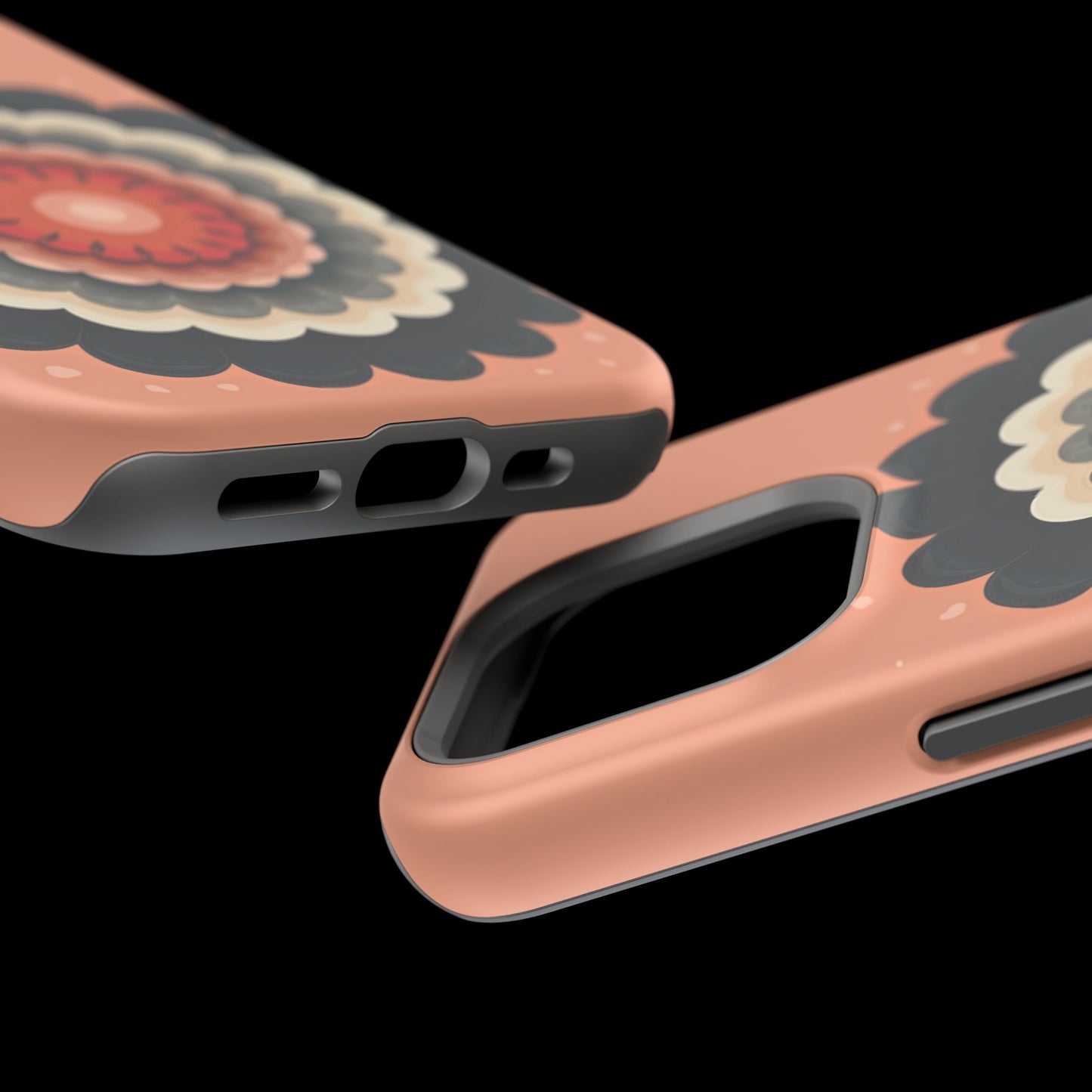 Earth Tone Mandala iPhone Case - Bohemian Floral Design, Aesthetic Gift Idea