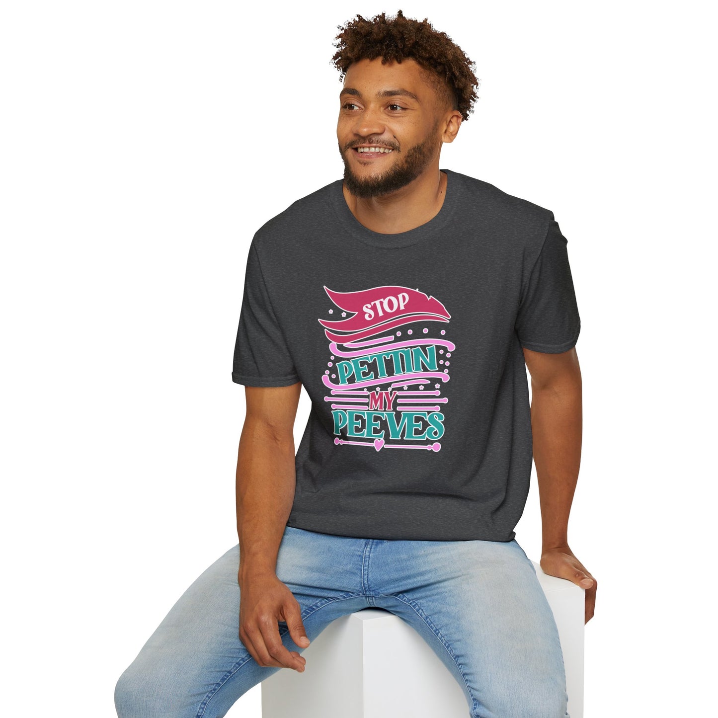 "Stop Pettin’ My Peeves" Funny Sassy T-Shirt – Ironic Petting-Proof Graphic Tee for the Overwhelmed & Underappreciated