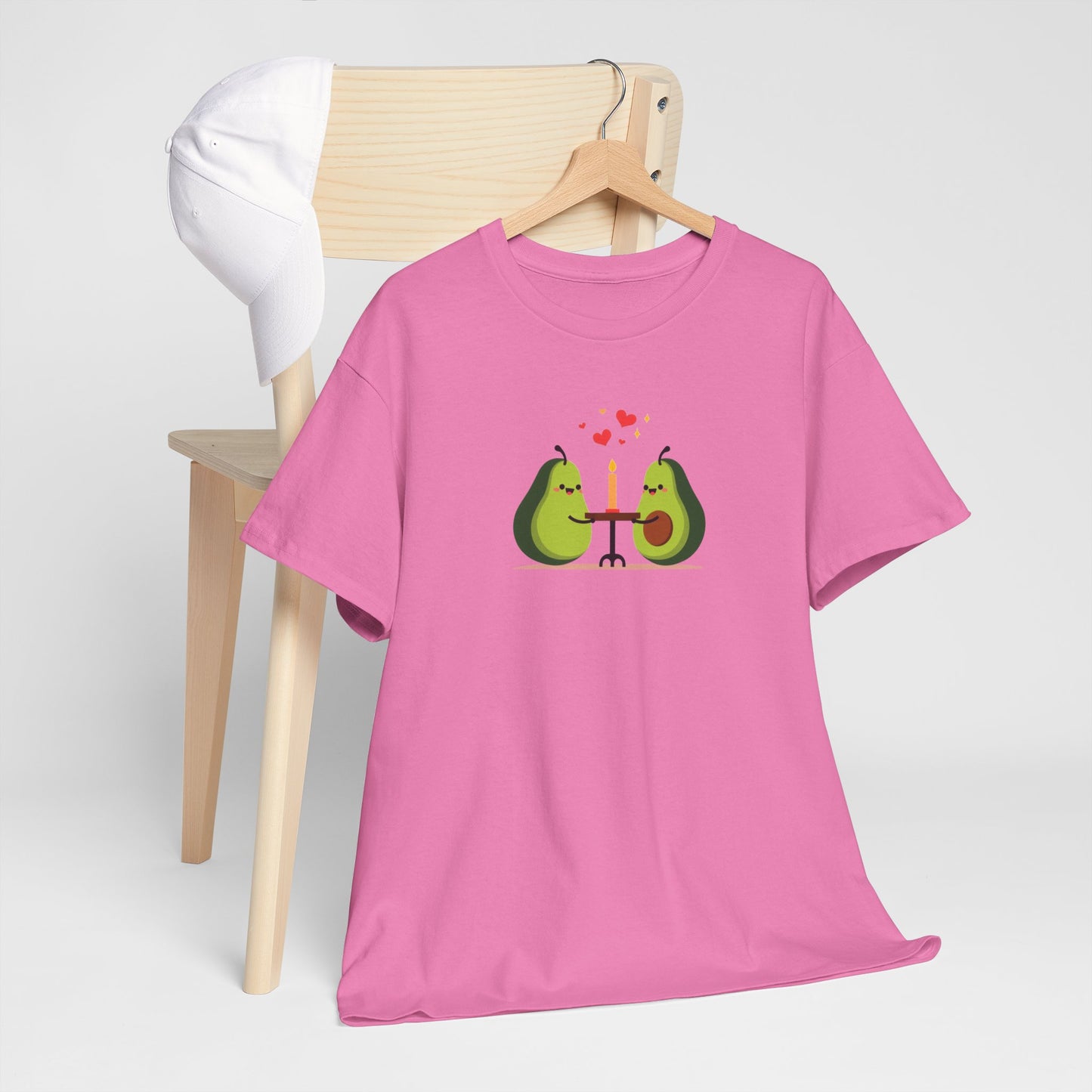 Cute Avocado Couple T-Shirt – “Avocuddles Date Night” – Funny Romantic Tee for Foodie Lovers & Veggie Fans