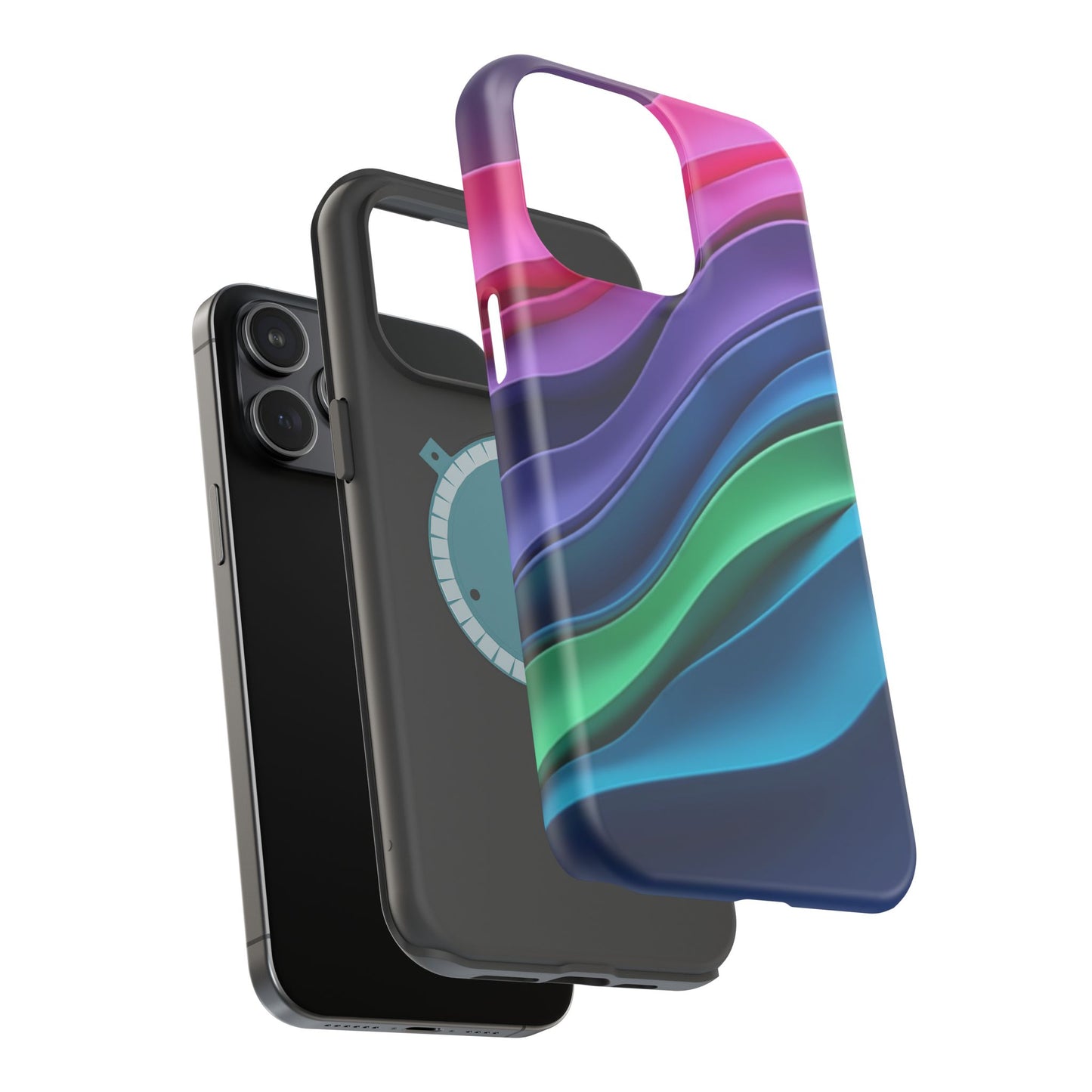 Rainbow Wave Phone Case - Colorful Abstract Design | Aesthetic iPhone Case | Trendy Gifts for Her | Vivid Gradient Art