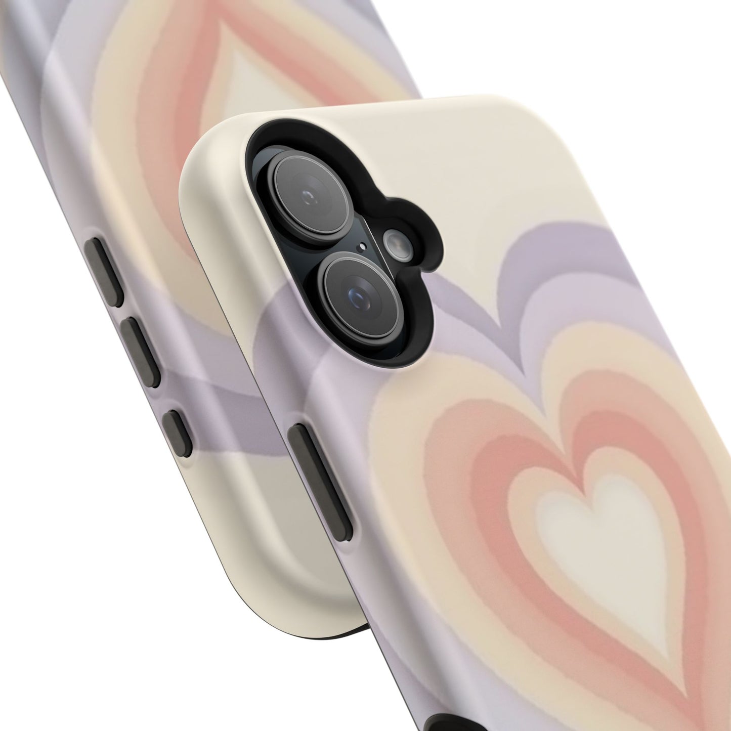 Radiant Heart iPhone Case - Pastel Layered Design - Cute Y2K Aesthetic Gift