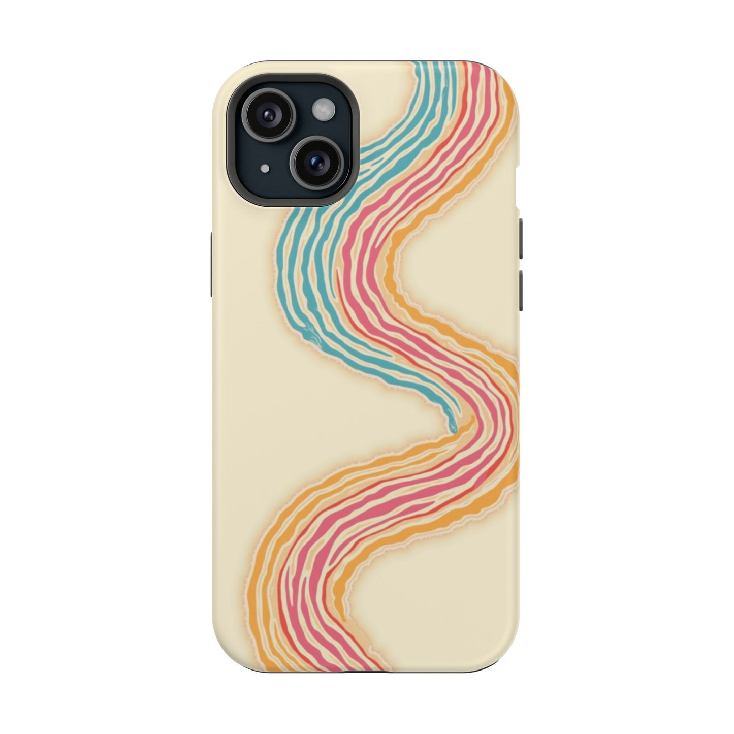 Abstract Flow Phone Case - Pastel Streamline Design