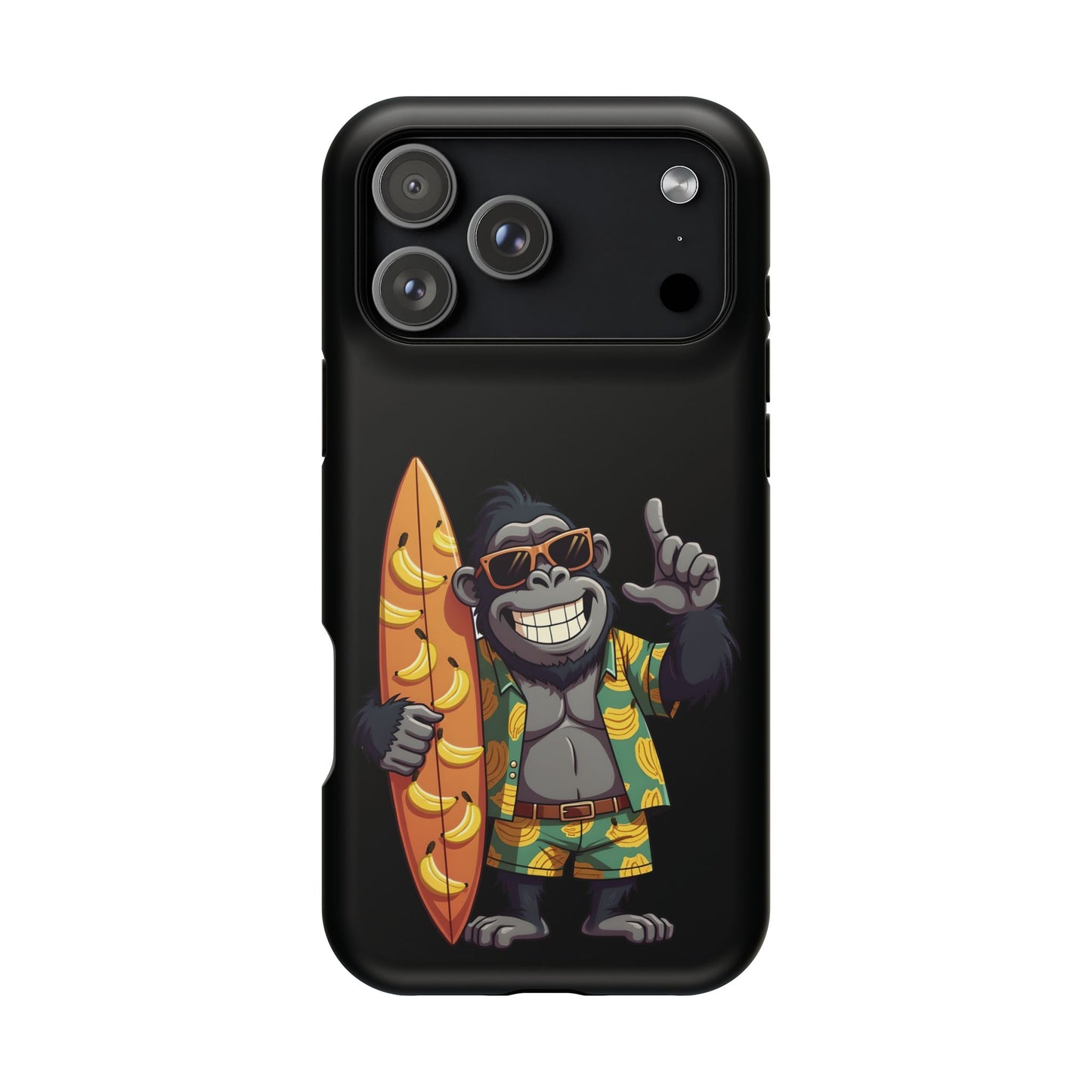 Banana Vibes Surf Gorilla Phone Case β Tropical Chill Meets Jungle Fun