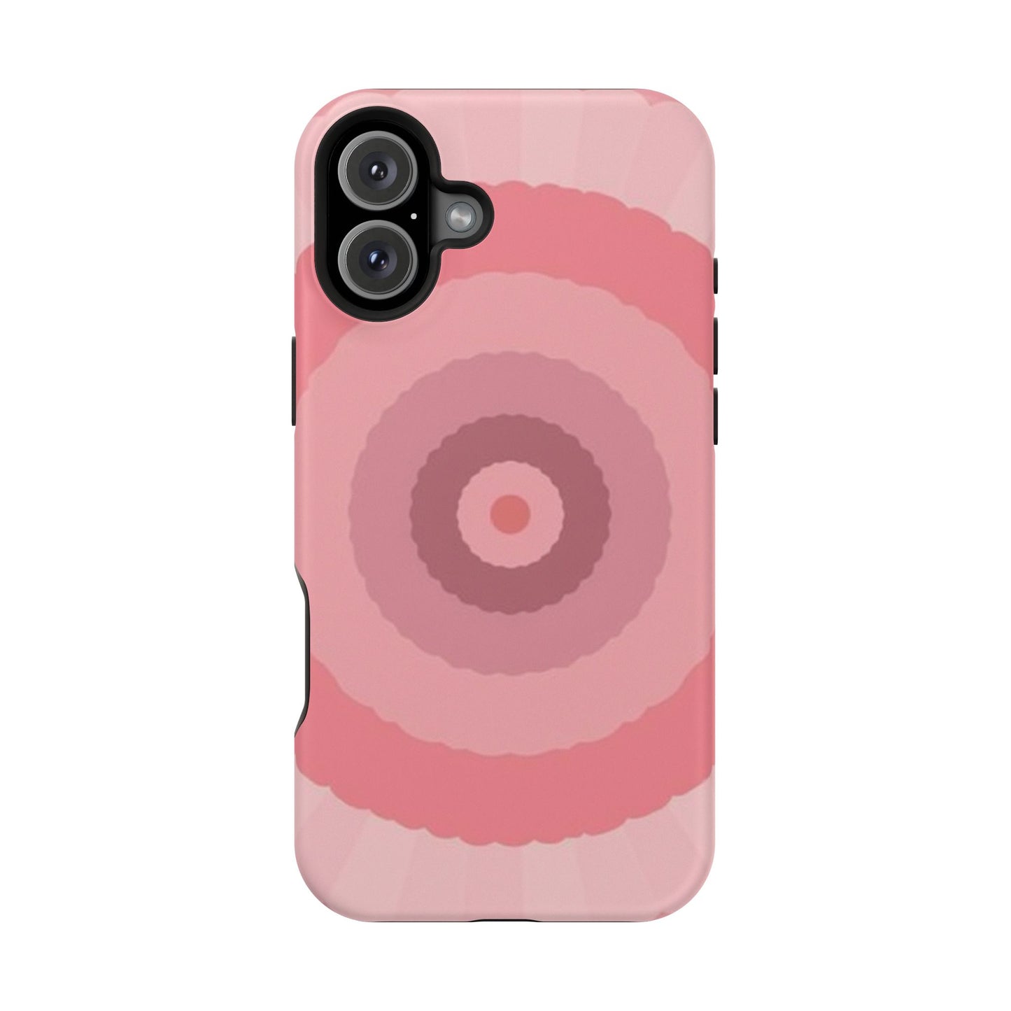 Retro Pink iPhone Case - 70s Aesthetic Wave Design - Cute Y2K Accessory