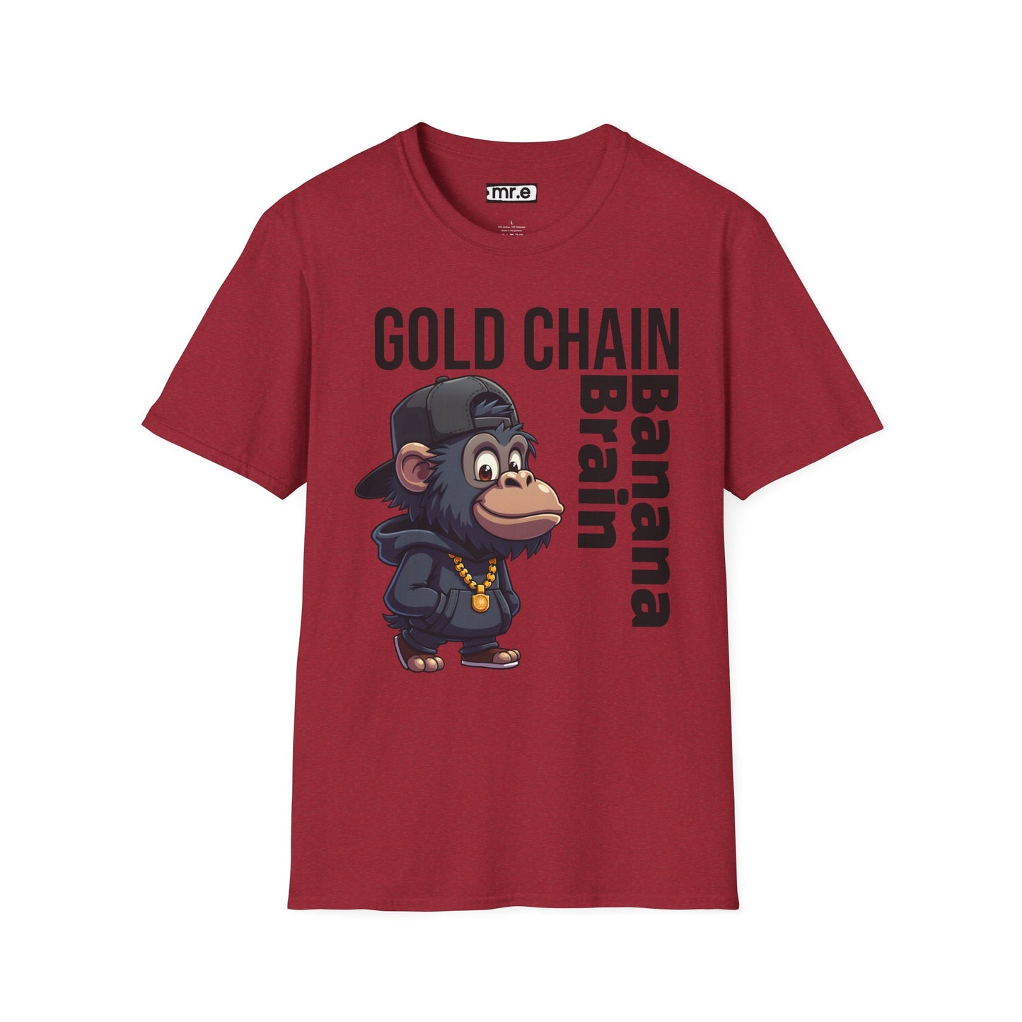 Gold Chain Banana Brain β Funny Hip-Hop Chimp T-Shirt