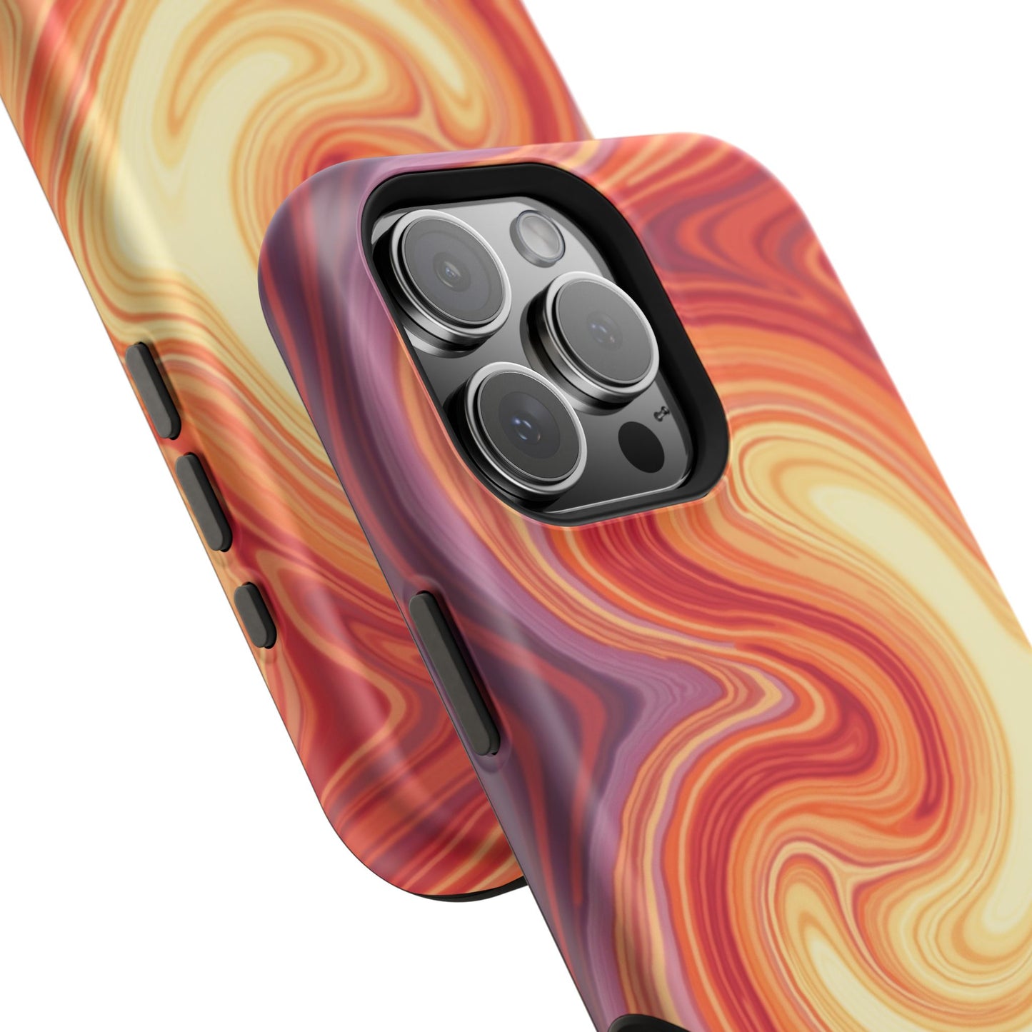 Sunset Phone Case - Orange Aesthetic iPhone Case, Warm Gift Idea, Trendy Swirl Design