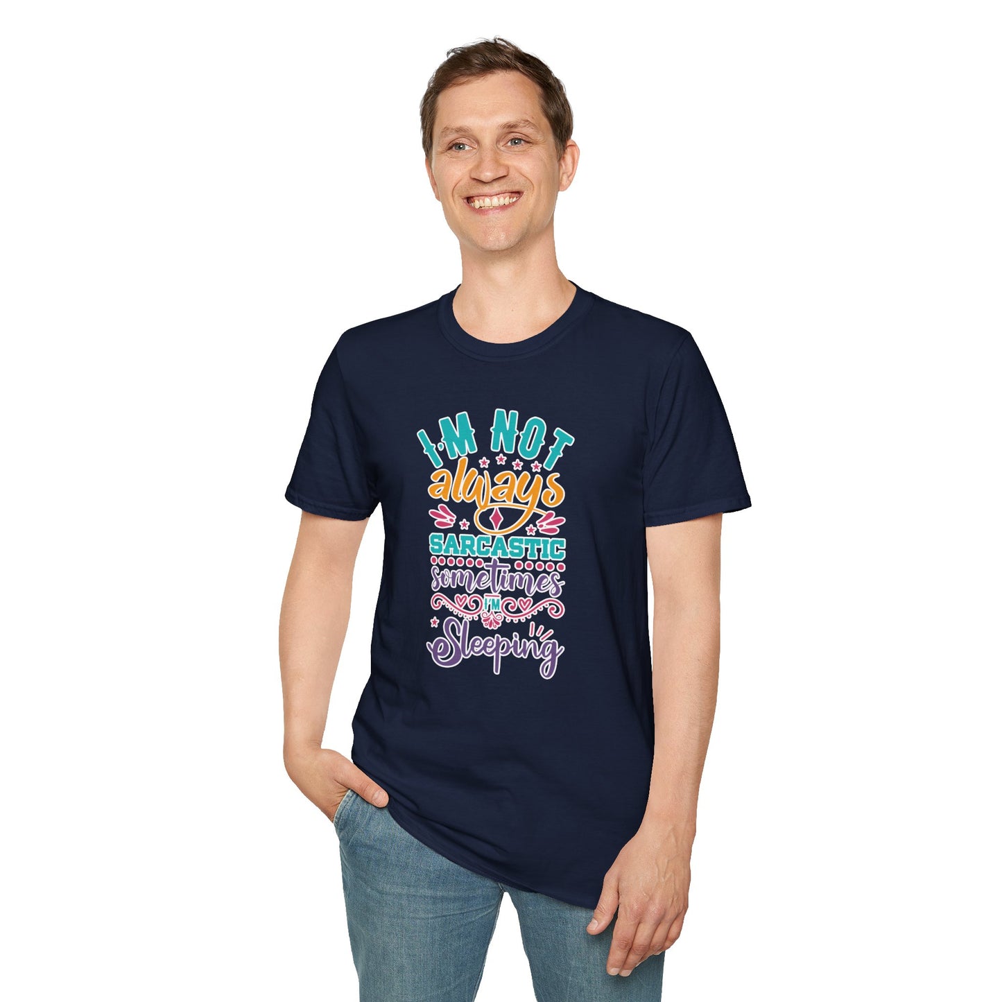 Funny Sarcastic Shirt - Sleepy Tee, Witty Graphic T-Shirt, Gift for Sarcastic People, Black Aesthetic Clothing