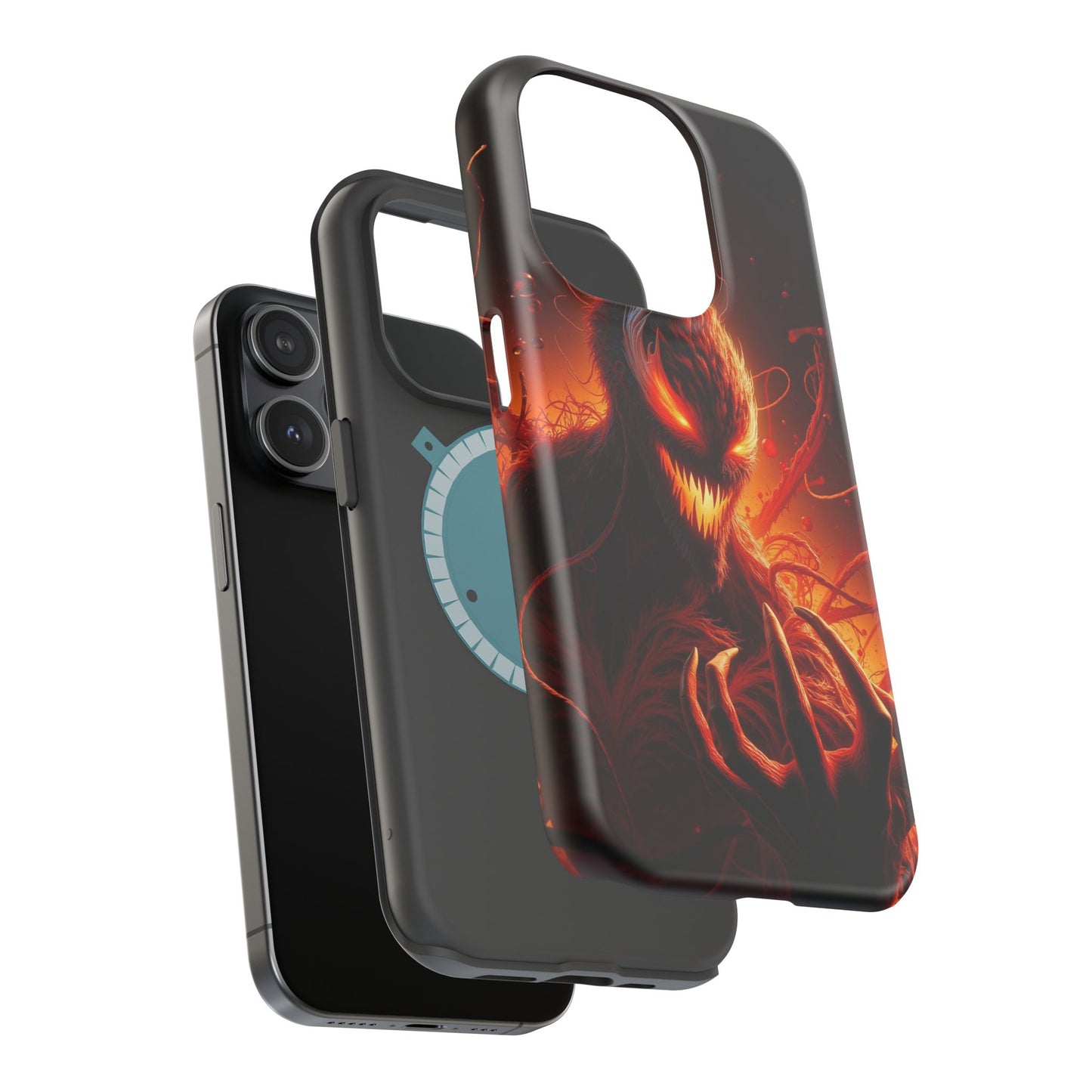 Fiery Alien Phone Case - Aesthetic iPhone Case | Sci-Fi Art Design | Gifts for Him | Unique Phone Accessories