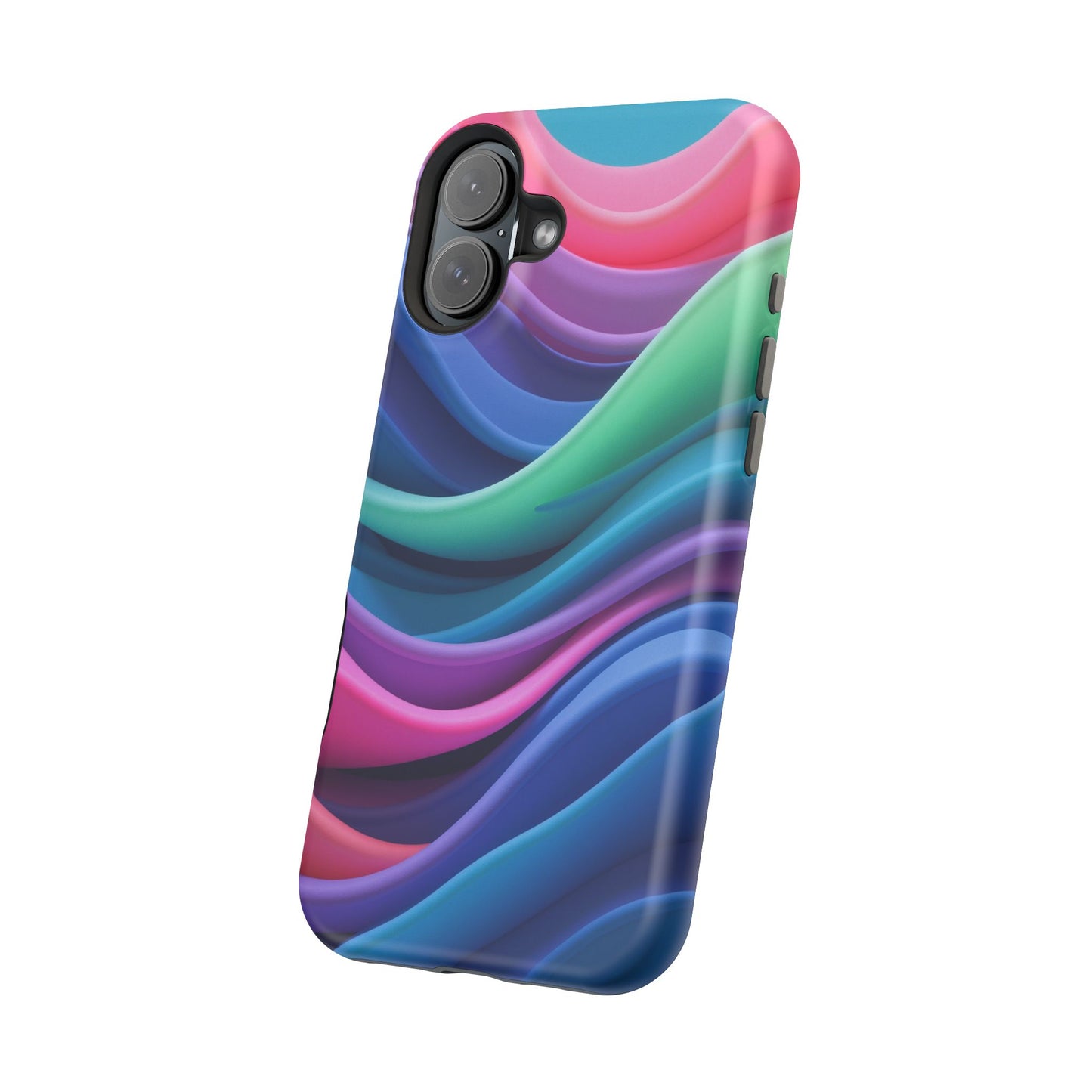 Oceanic Serenity iPhone Case - Abstract Wave Design, Calming Aesthetic Gift Idea