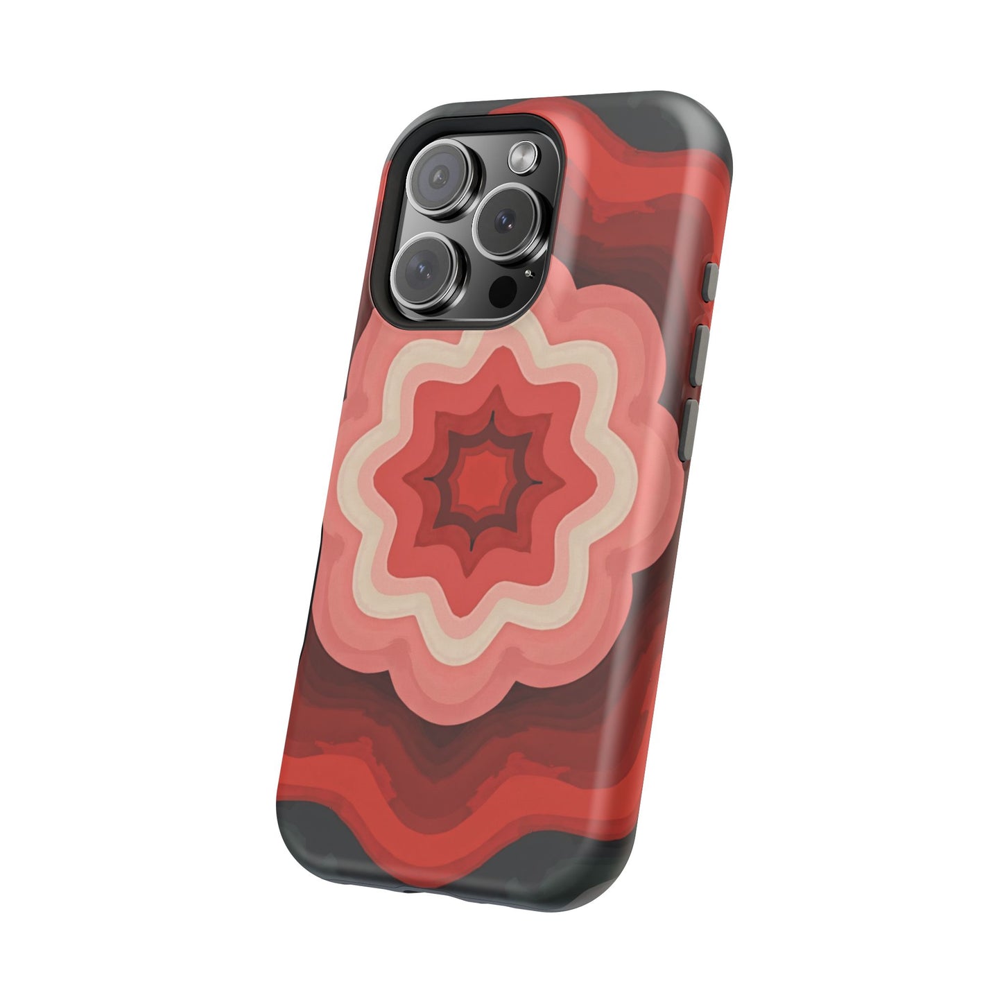 Retro Flower Phone Case - Aesthetic iPhone Case, 70s Inspired Gift, Groovy Pattern Design