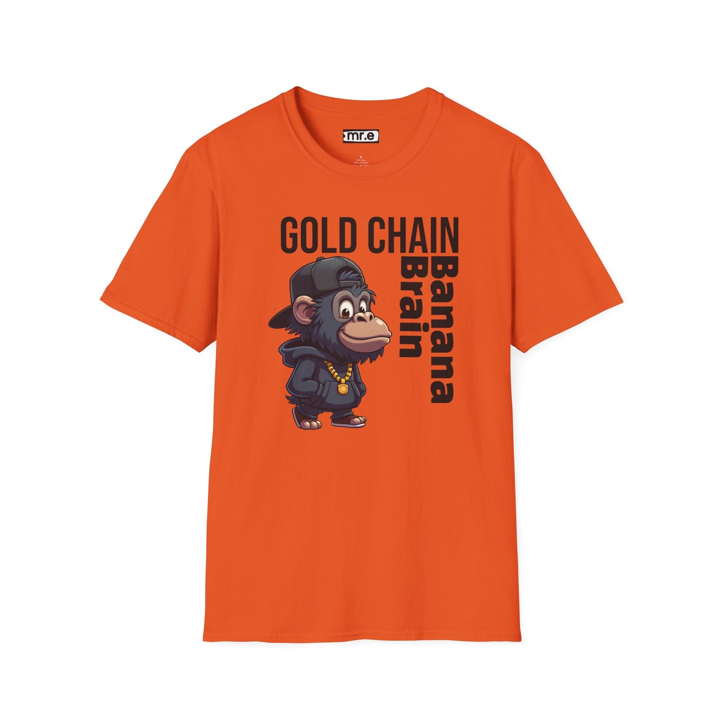 Gold Chain Banana Brain β Funny Hip-Hop Chimp T-Shirt