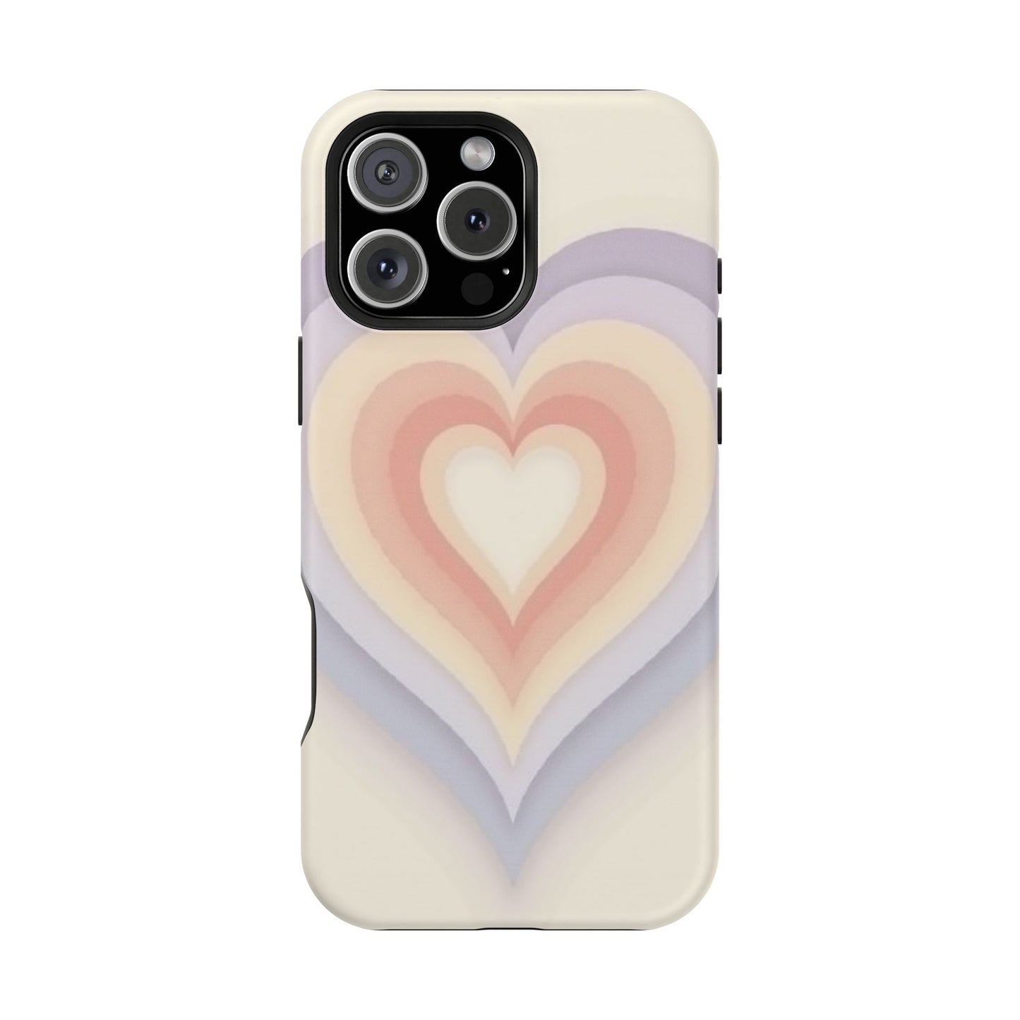 Radiant Heart iPhone Case - Pastel Layered Design - Cute Y2K Aesthetic Gift
