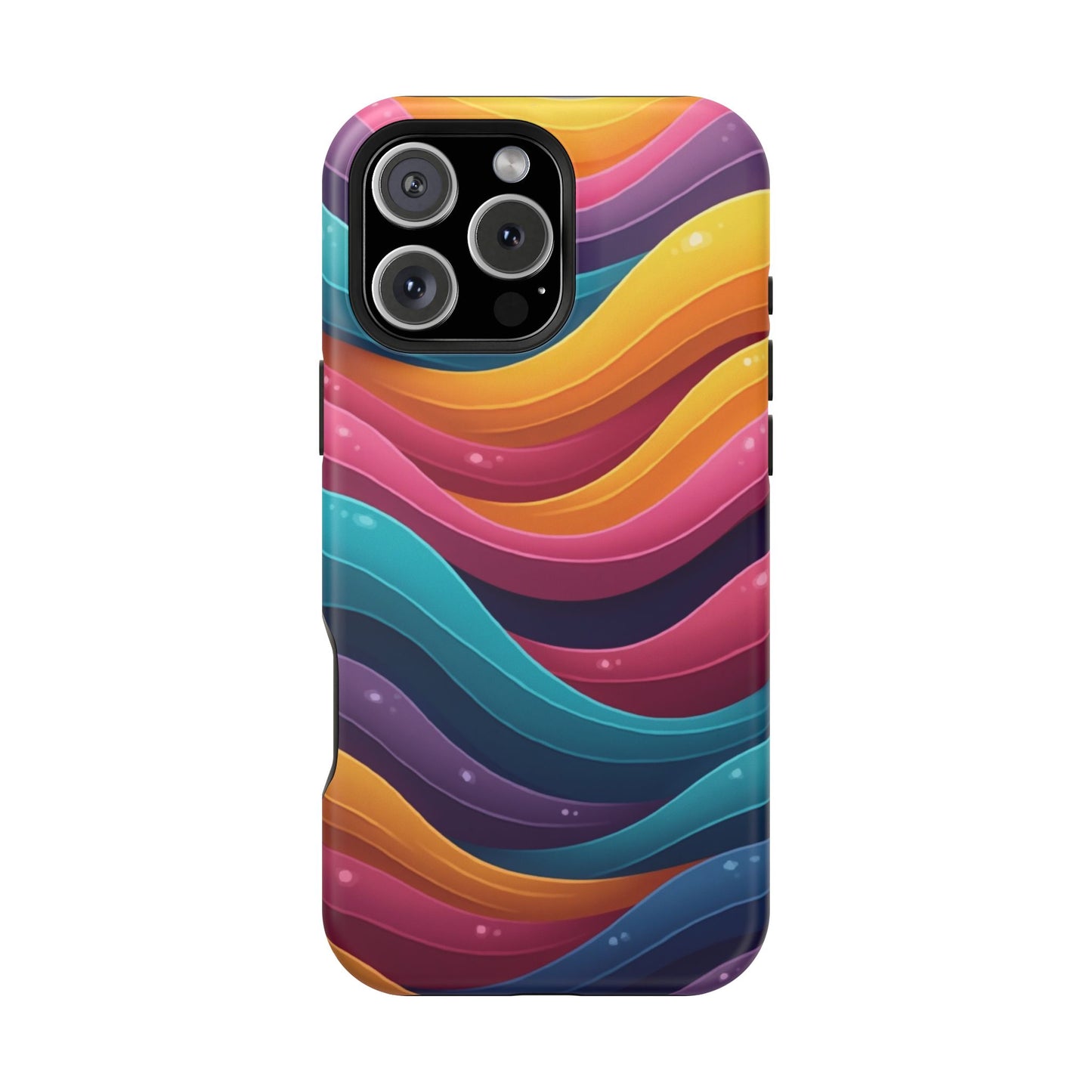 Colorful Wave Phone Case - Aesthetic iPhone Case, Bright Gift Idea, Trendy Summer Accessory