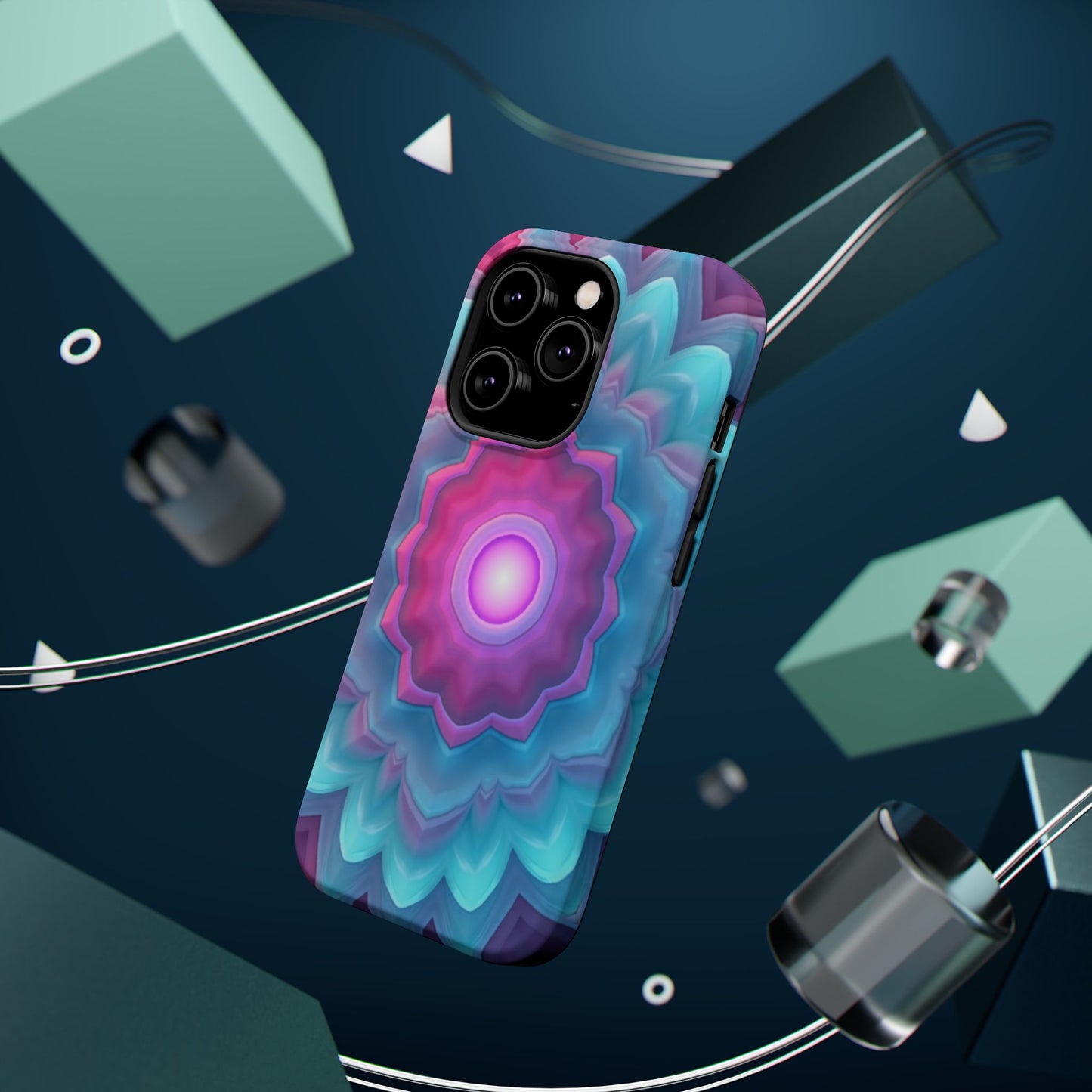 Cosmic Bloom iPhone Case - Galaxy Floral Design, Aesthetic Gift Idea