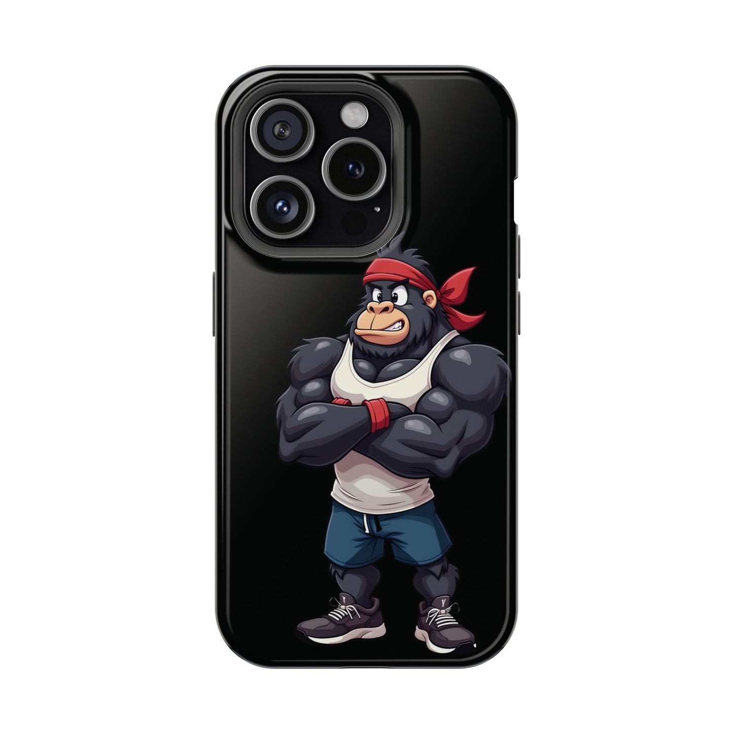 Red Band Gym Gorilla Phone Case β Fierce Style Meets Tough Protection