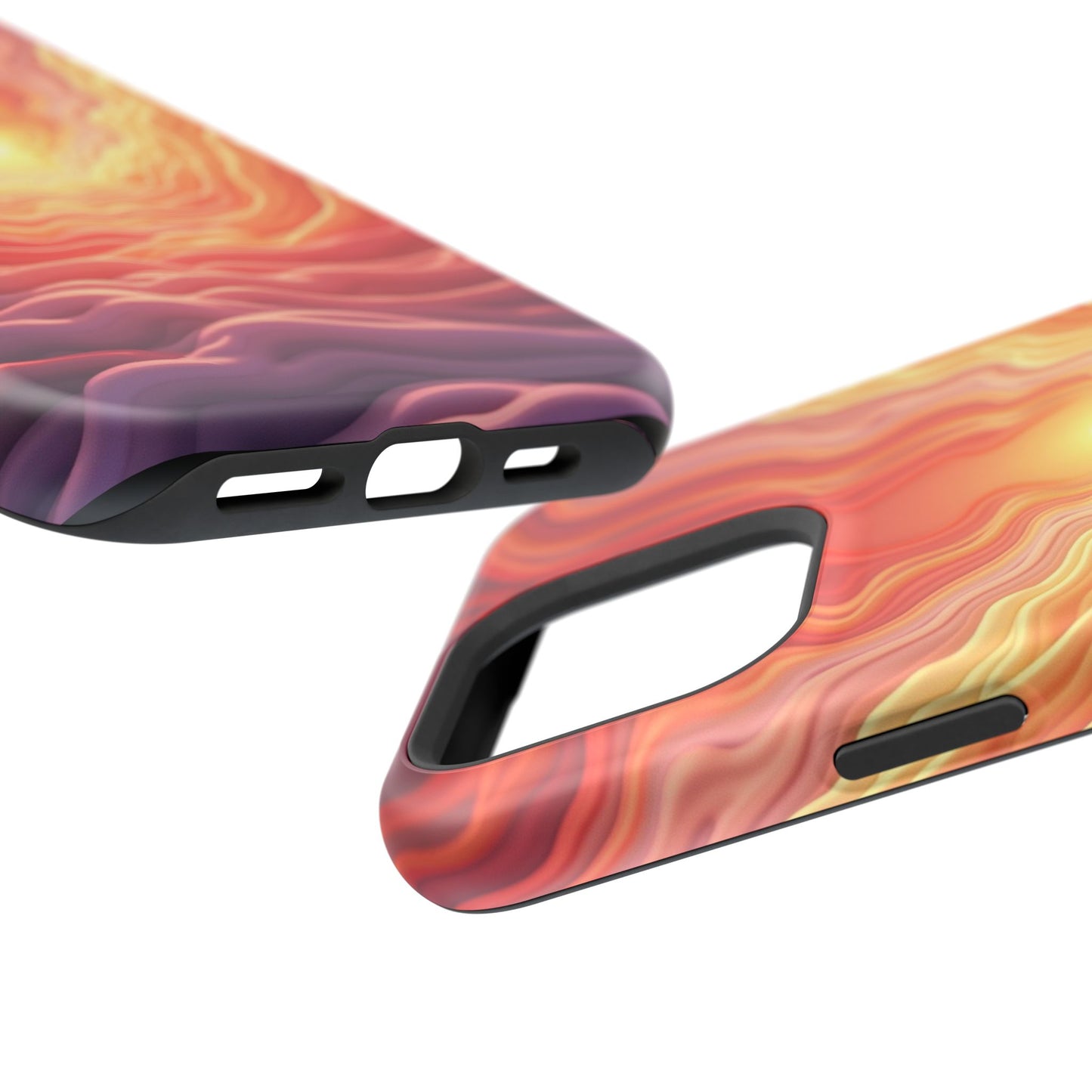 Golden Glow iPhone Case - Sunset Landscape Design, Aesthetic Gift Idea