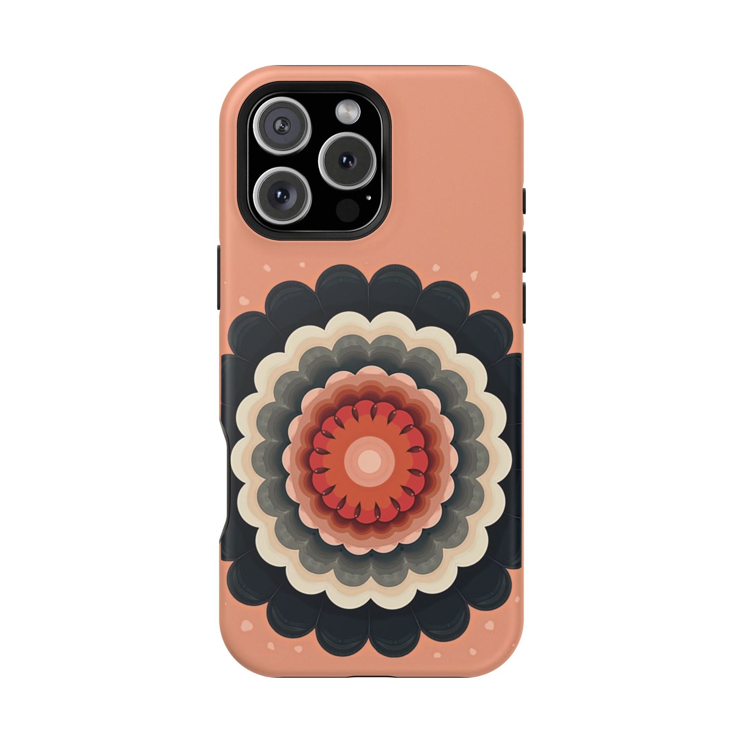 Earth Tone Mandala iPhone Case - Bohemian Floral Design, Aesthetic Gift Idea