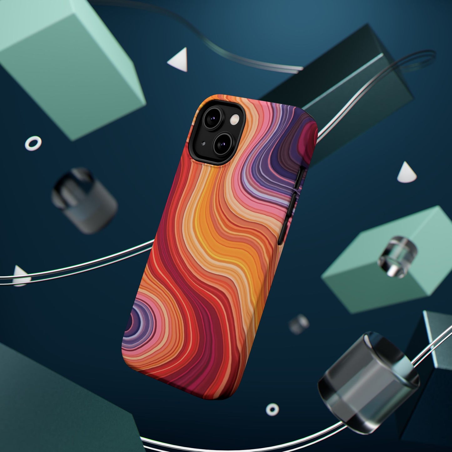 Lava Flow iPhone Case - Abstract Swirl Design, Trendy Aesthetic Gift Idea