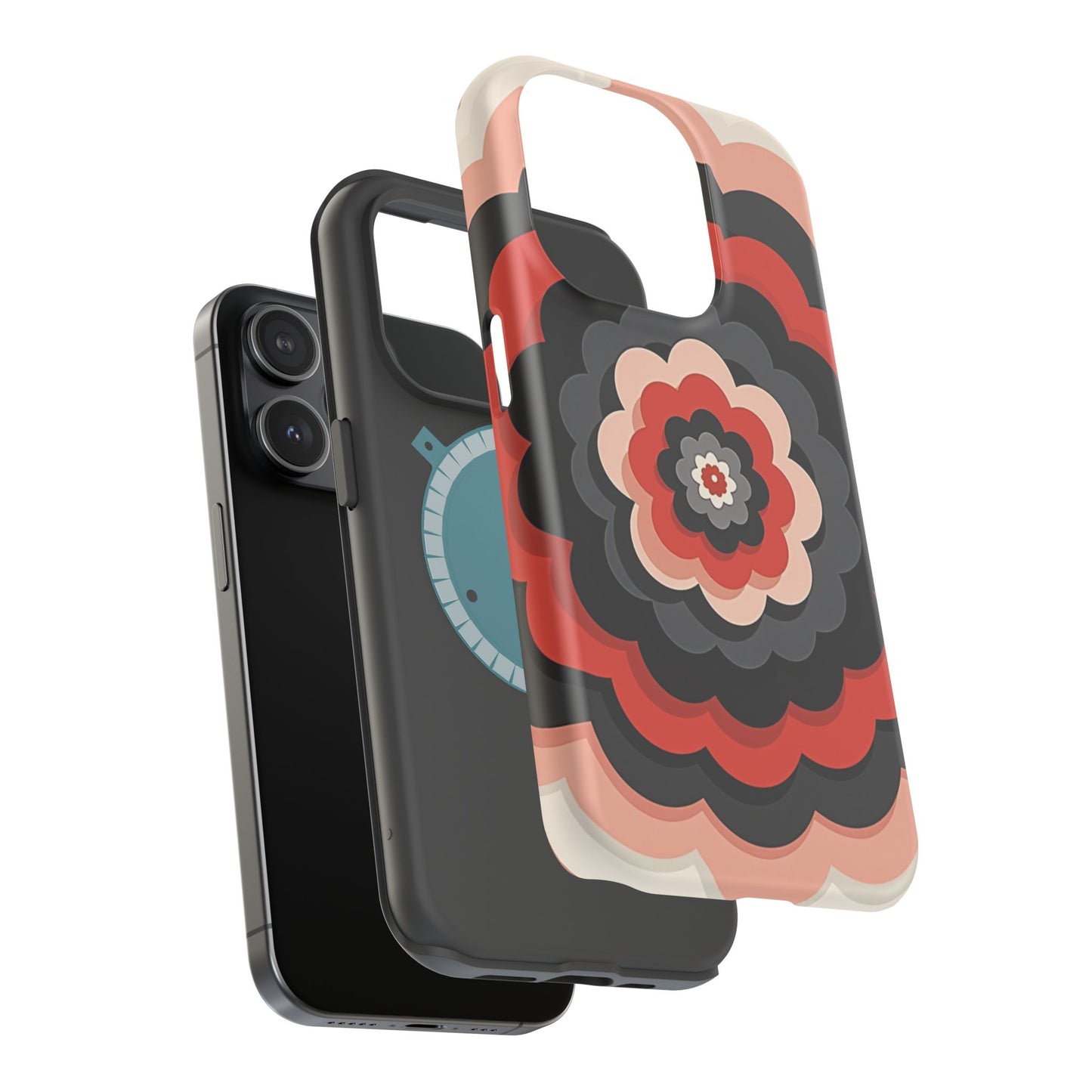 Floral Phone Case - Retro Flower iPhone Case, Aesthetic Gift Idea, Cute Pink Design