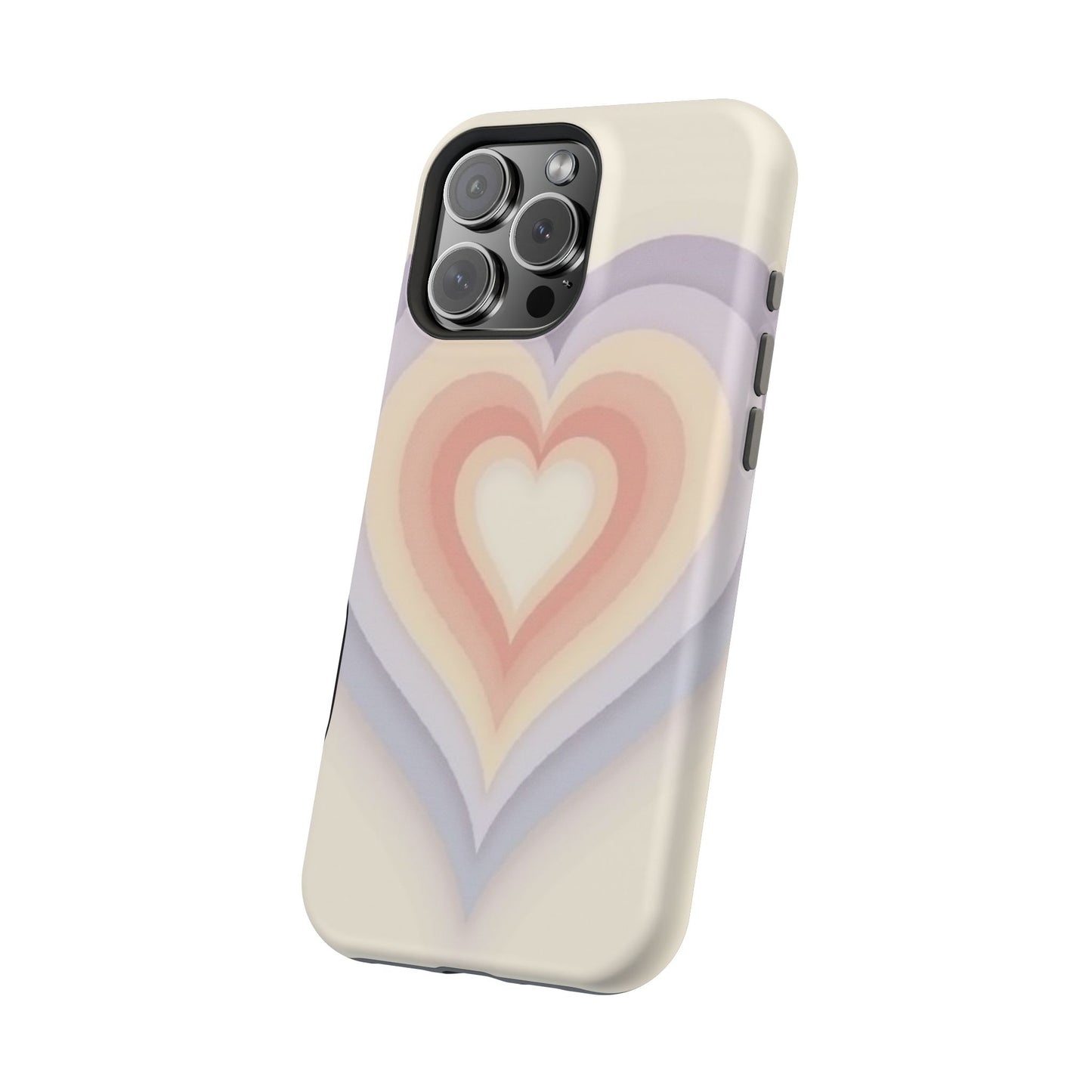 Radiant Heart iPhone Case - Pastel Layered Design - Cute Y2K Aesthetic Gift