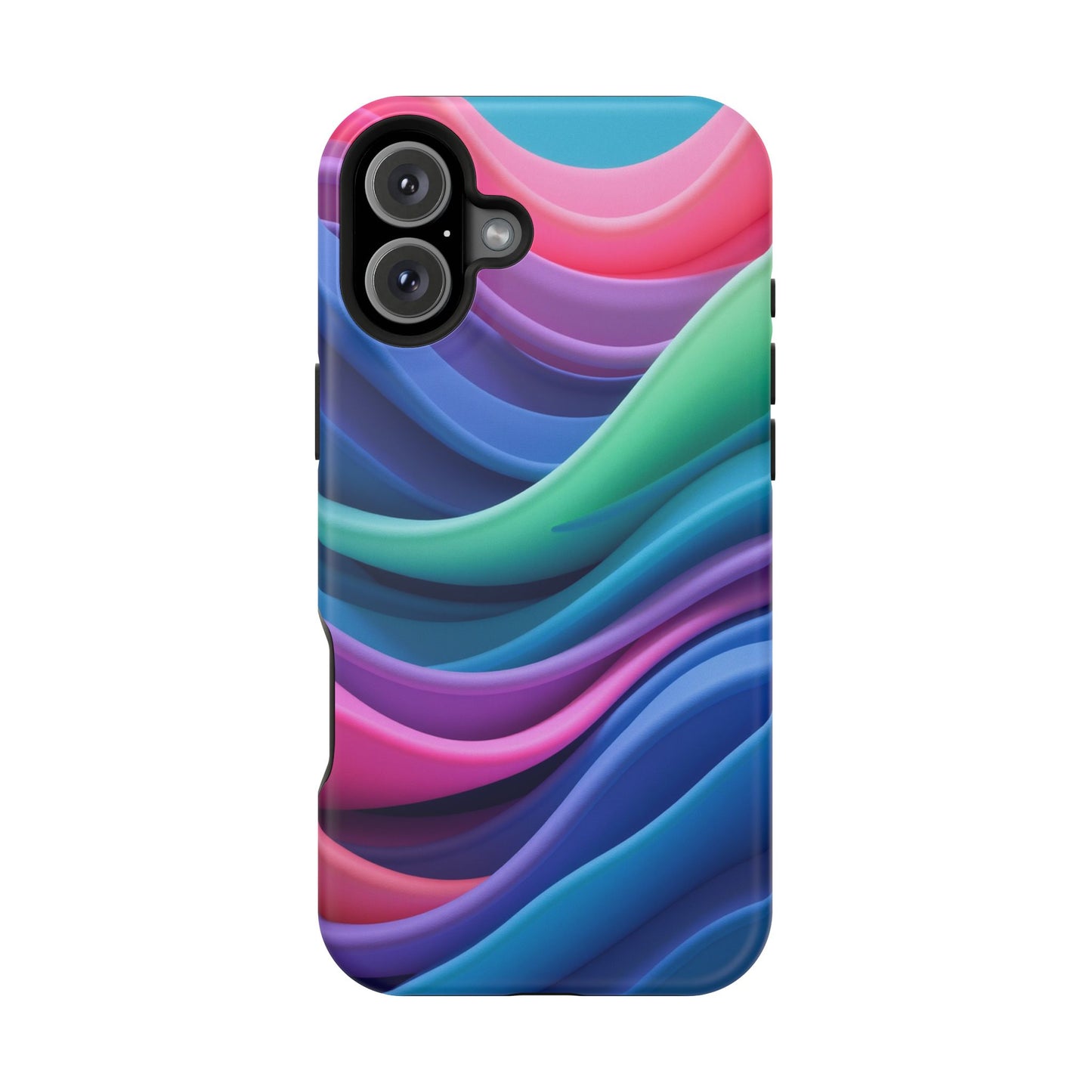 Oceanic Serenity iPhone Case - Abstract Wave Design, Calming Aesthetic Gift Idea