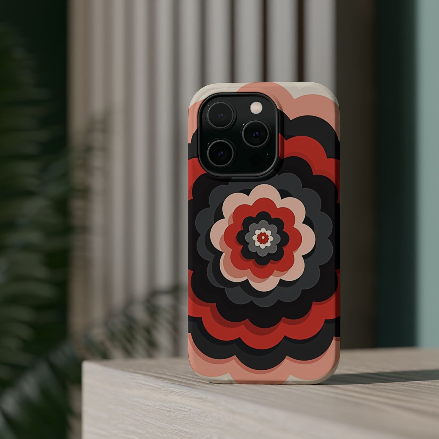 Floral Phone Case - Retro Flower iPhone Case, Aesthetic Gift Idea, Cute Pink Design