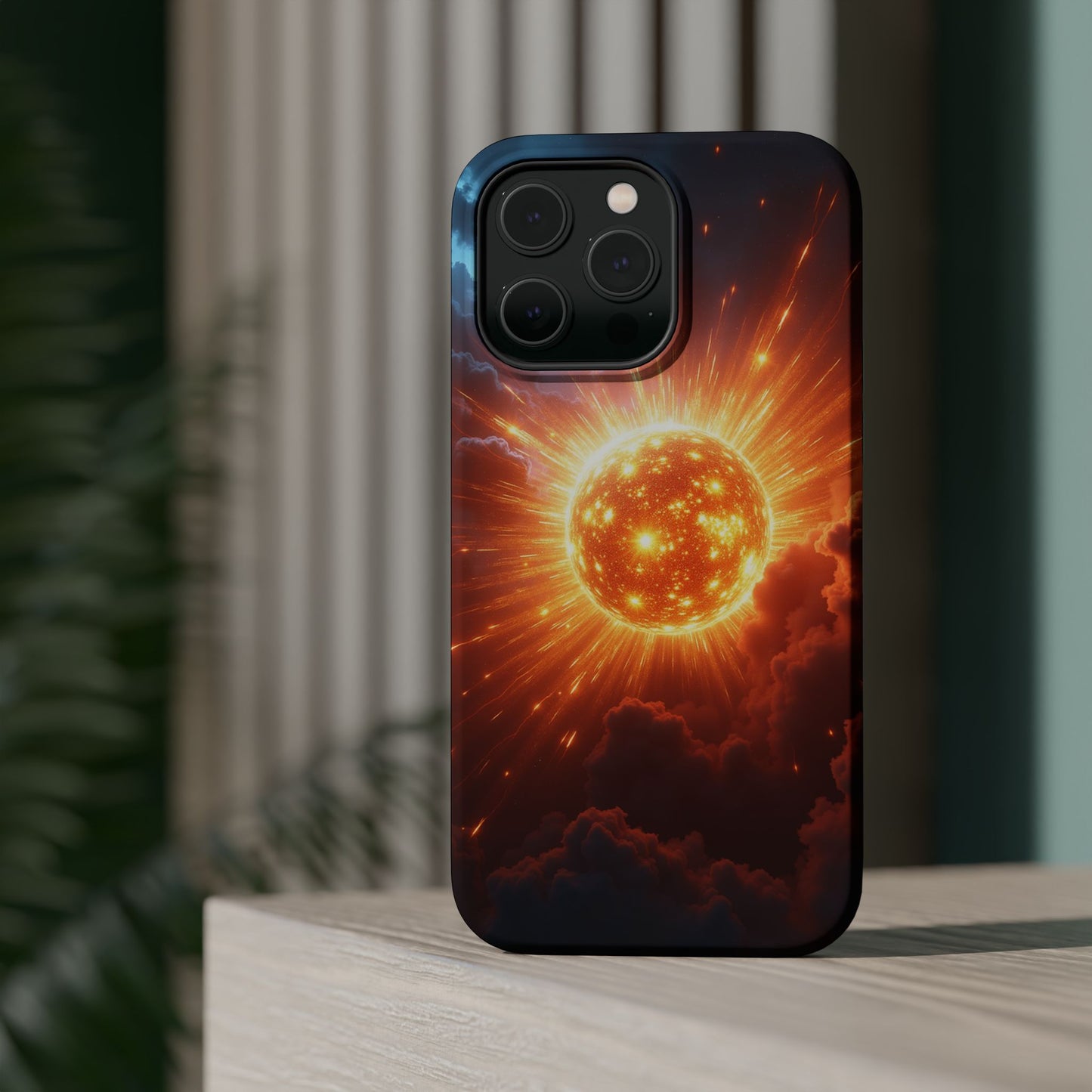 Sun Phone Case - Fiery Starburst iPhone Cover - Astronomy Gift for Him/Her