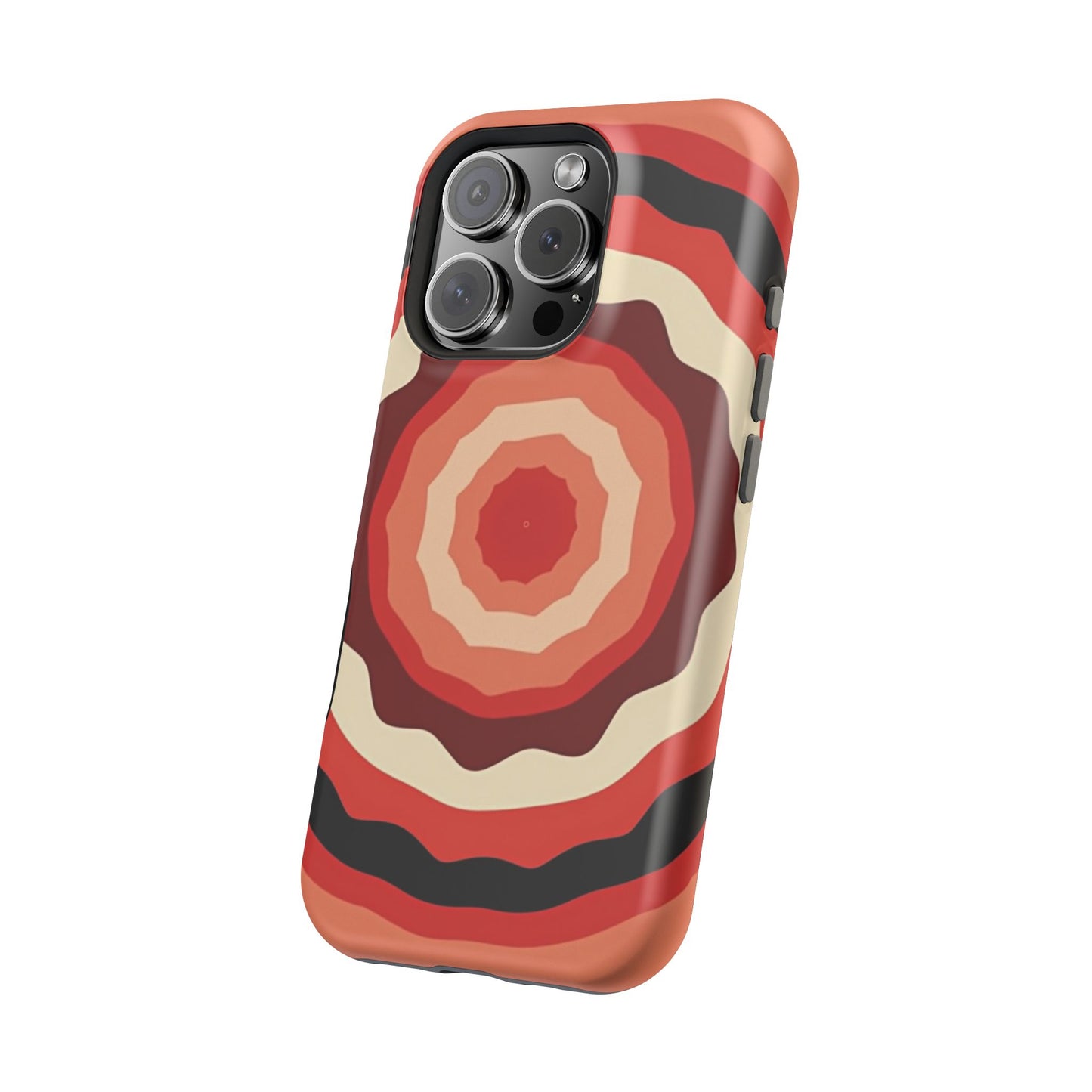 Retro Sunset iPhone Case - 70s Inspired Floral Design, Aesthetic Gift Idea