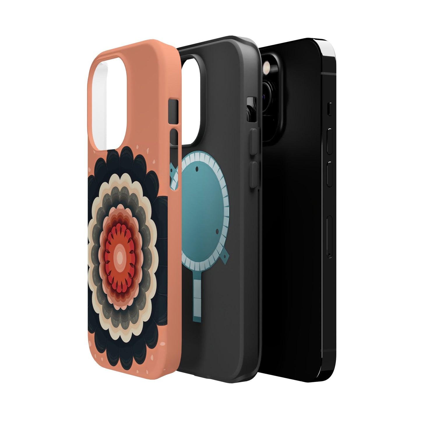 Earth Tone Mandala iPhone Case - Bohemian Floral Design, Aesthetic Gift Idea