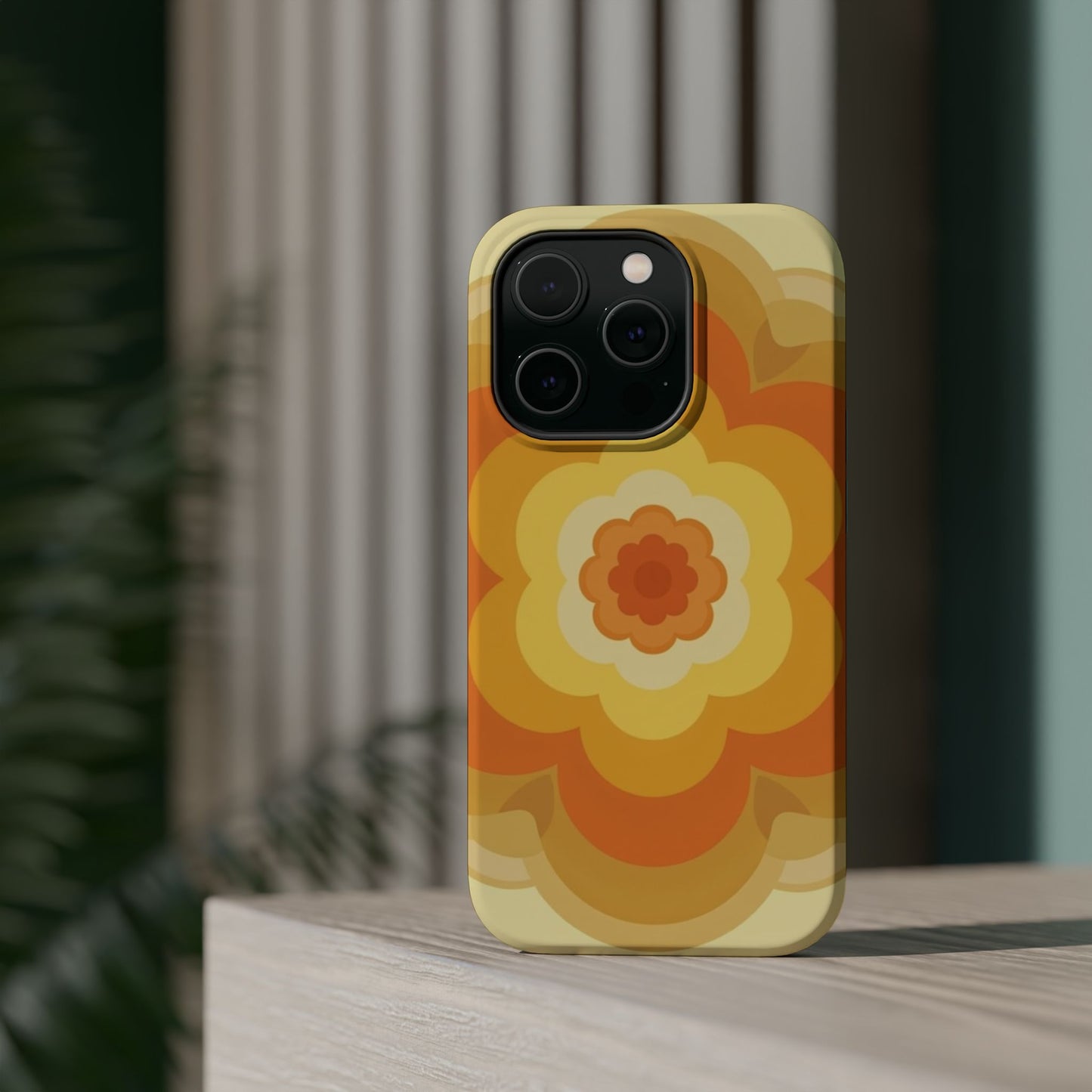 Vintage Floral iPhone Case - 70s Retro Flower Design, Groovy Aesthetic Gift Idea