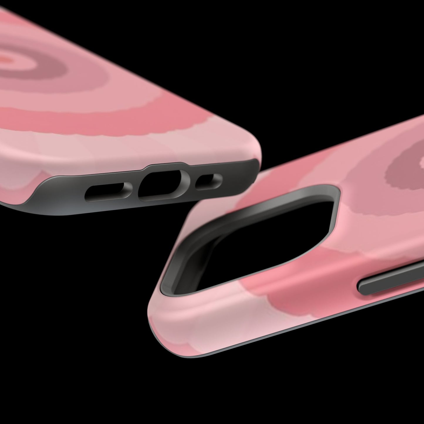 Retro Pink iPhone Case - 70s Aesthetic Wave Design - Cute Y2K Accessory