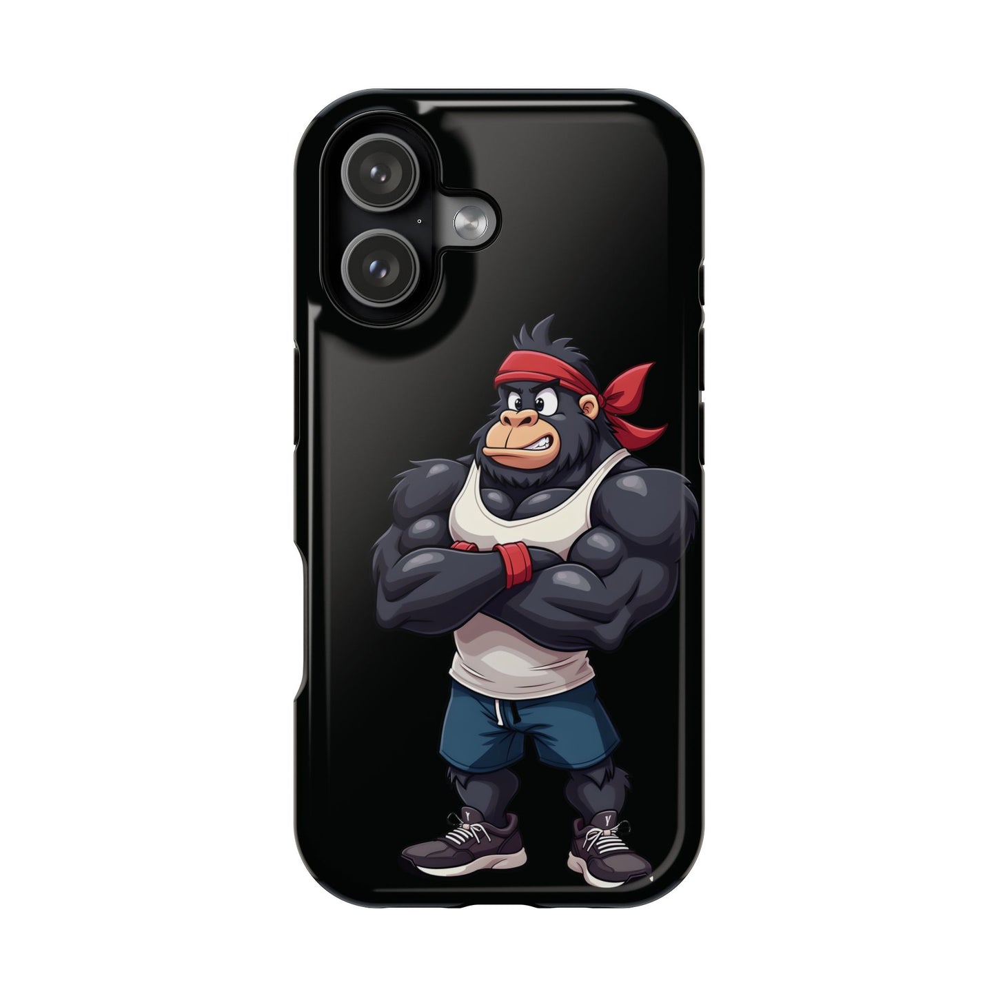 Red Band Gym Gorilla Phone Case β Fierce Style Meets Tough Protection