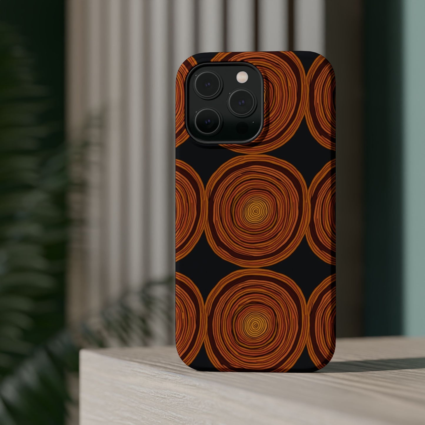 Rustic Swirl iPhone Case - Boho Wood Grain Pattern - Aesthetic Phone Accessories